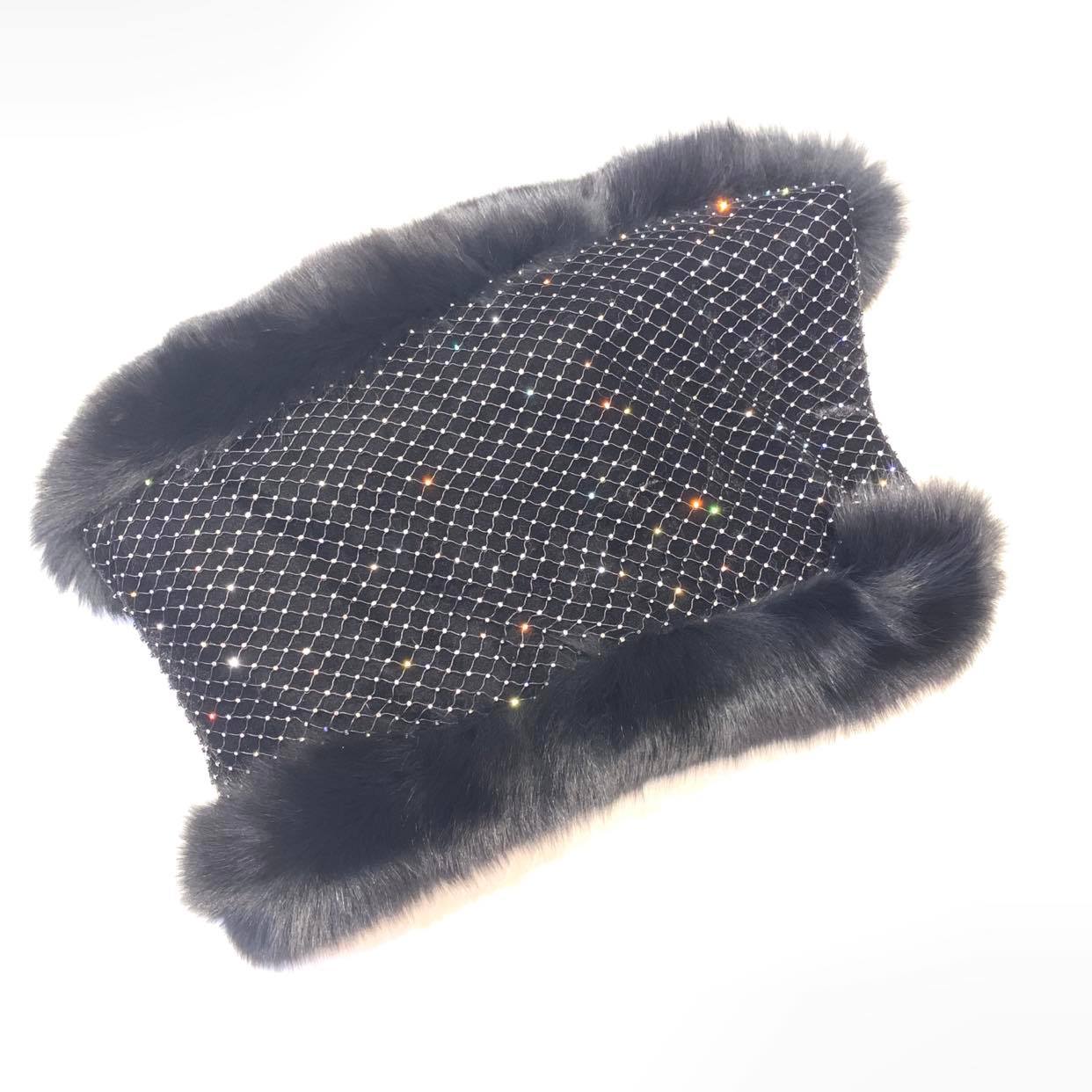 Volare Women's Black Silver Fox Fur Scarf - Image 3
