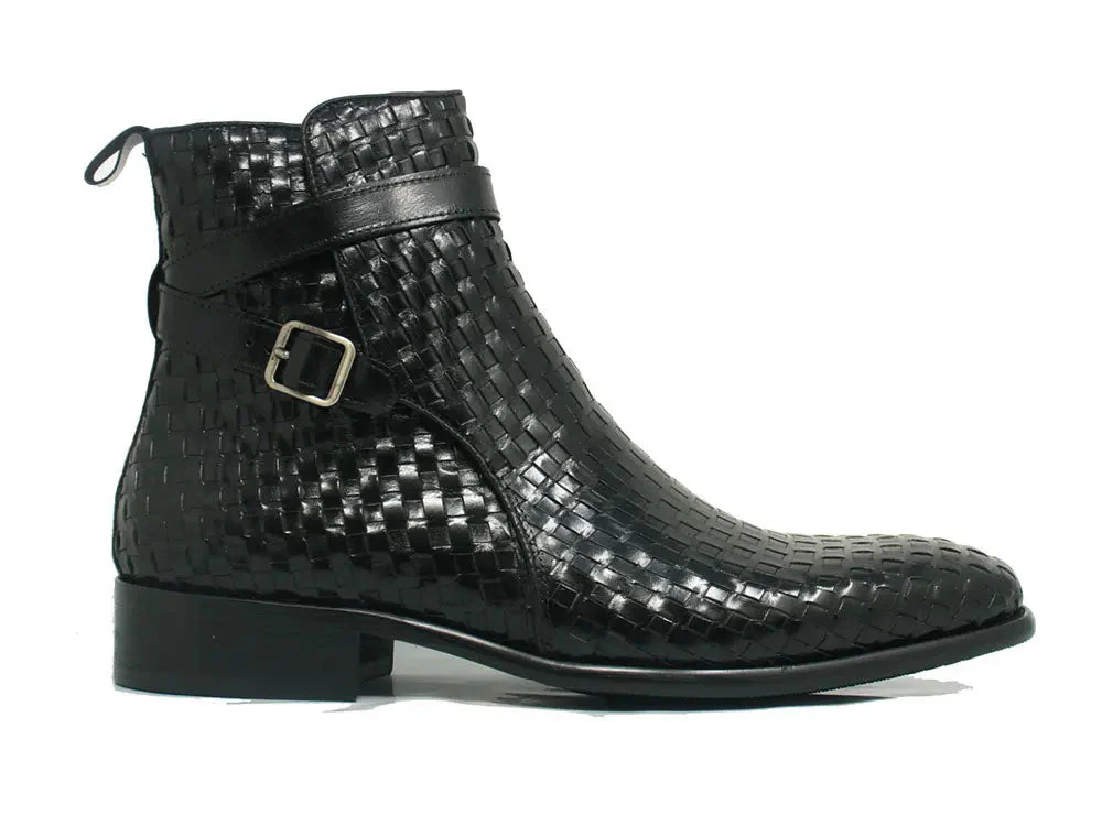 Basket Weave Calfskin Buckle Boot - Image 9