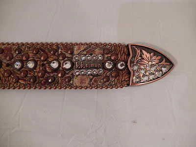 b.b. Simon Bronze And Silver Crystal Belt - Image 4