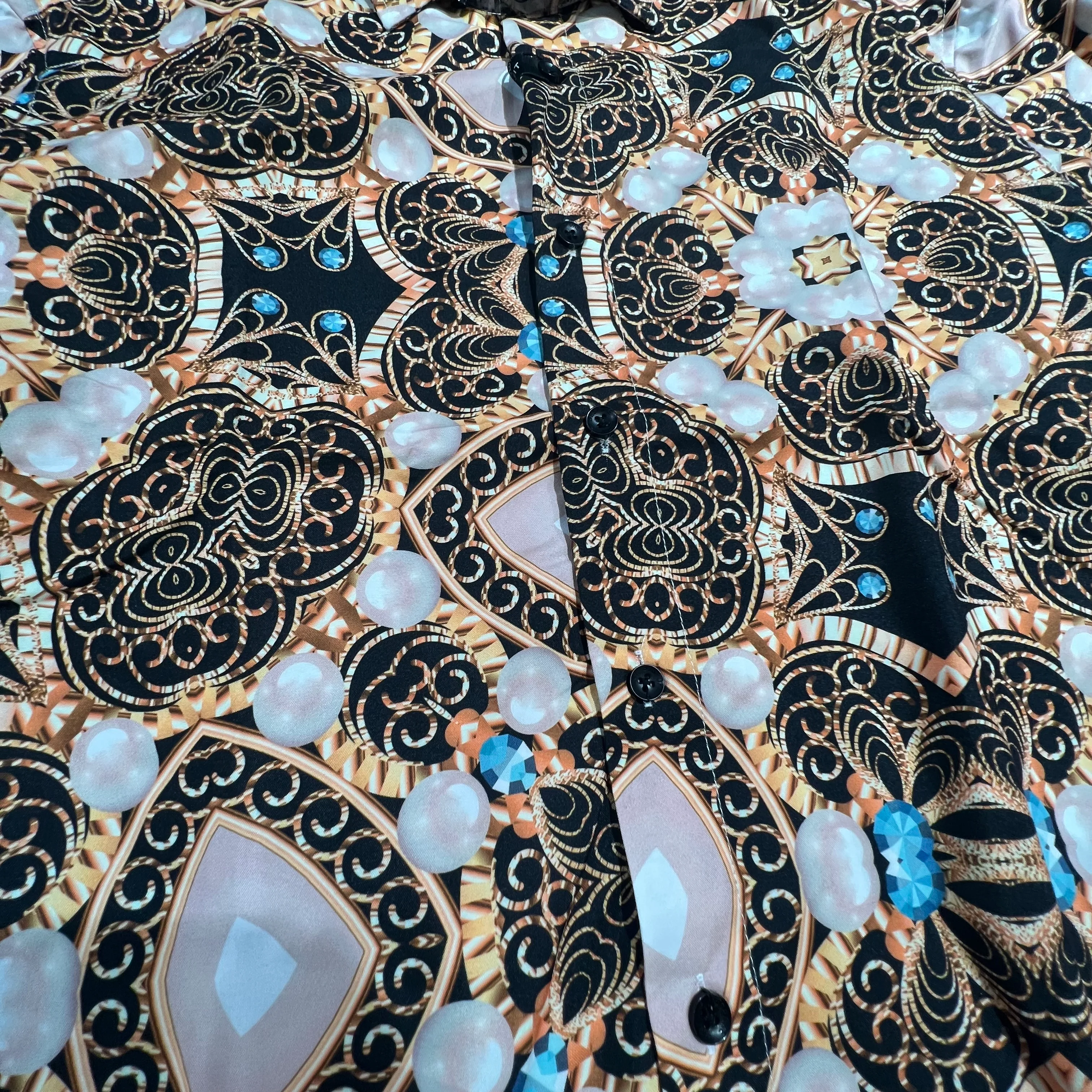 Bespoke Diamond Chains Button Up Shirt - Image 3