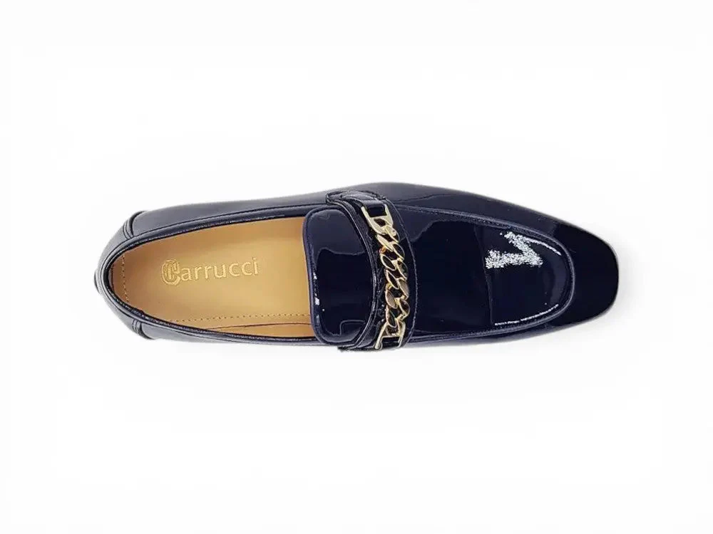 Beveled Squared Toe Patent Leather Loafer - Image 3