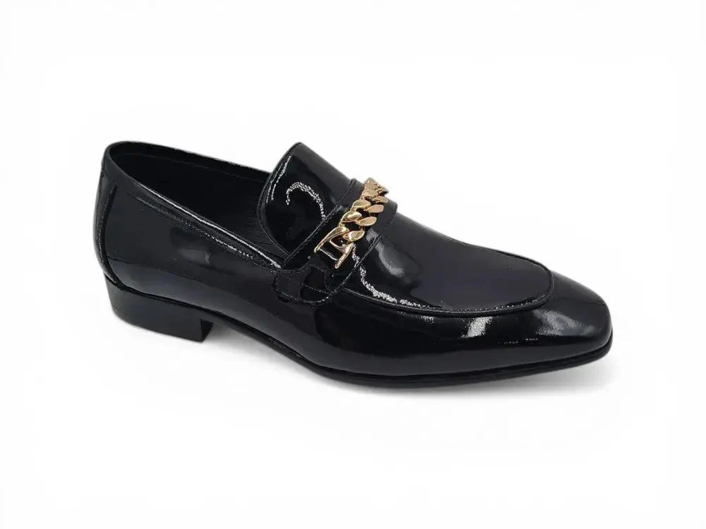 Beveled Squared Toe Patent Leather Loafer - Image 5