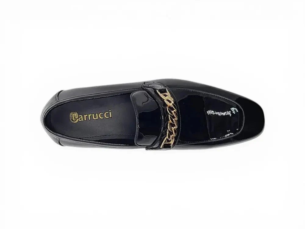 Beveled Squared Toe Patent Leather Loafer - Image 7