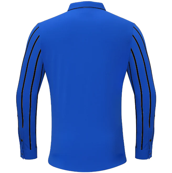 Boss Authority Button-Up Shirt ROYAL - Image 3