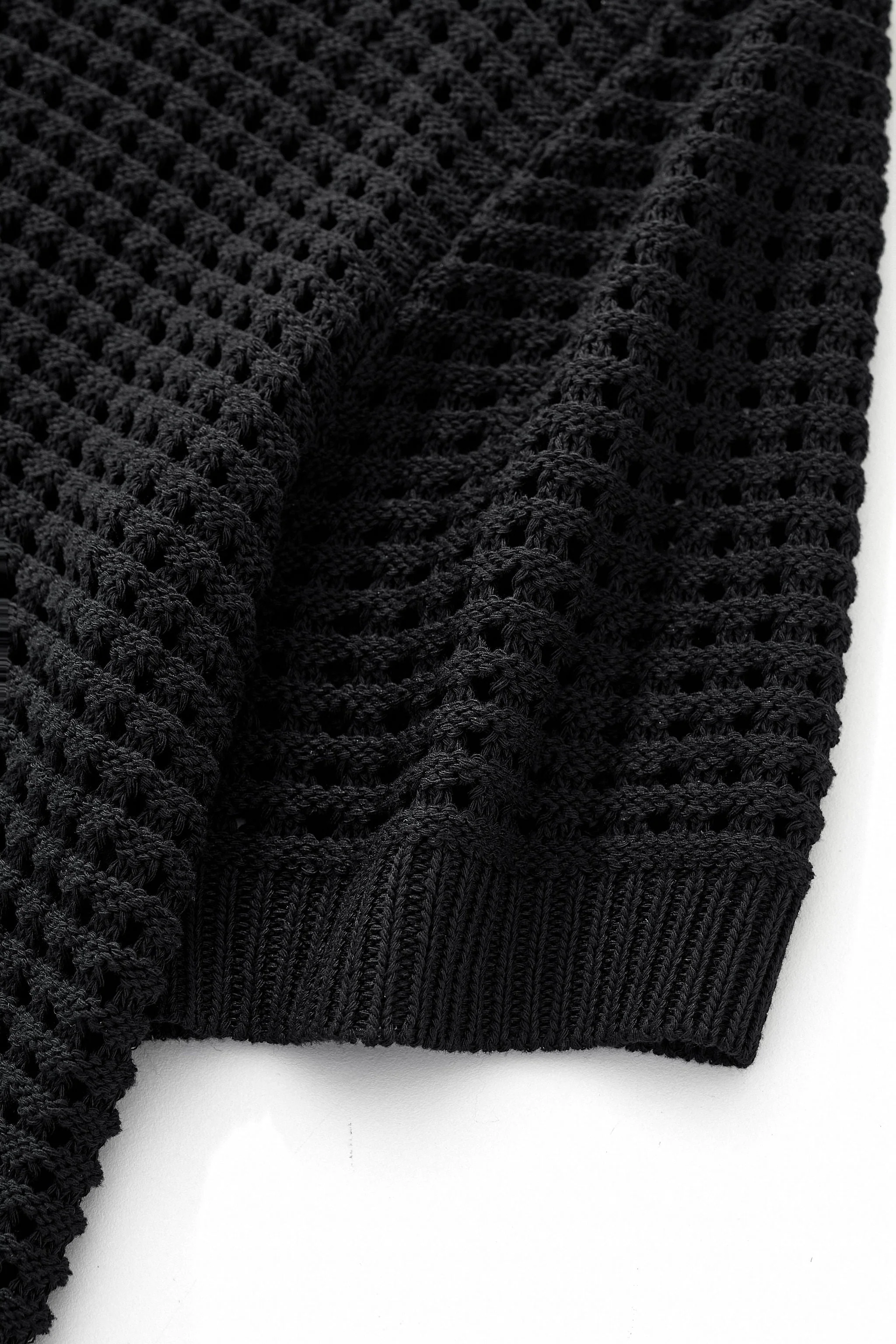 Breeze Mesh Zip Knit SS Shirt BLACK - Image 5