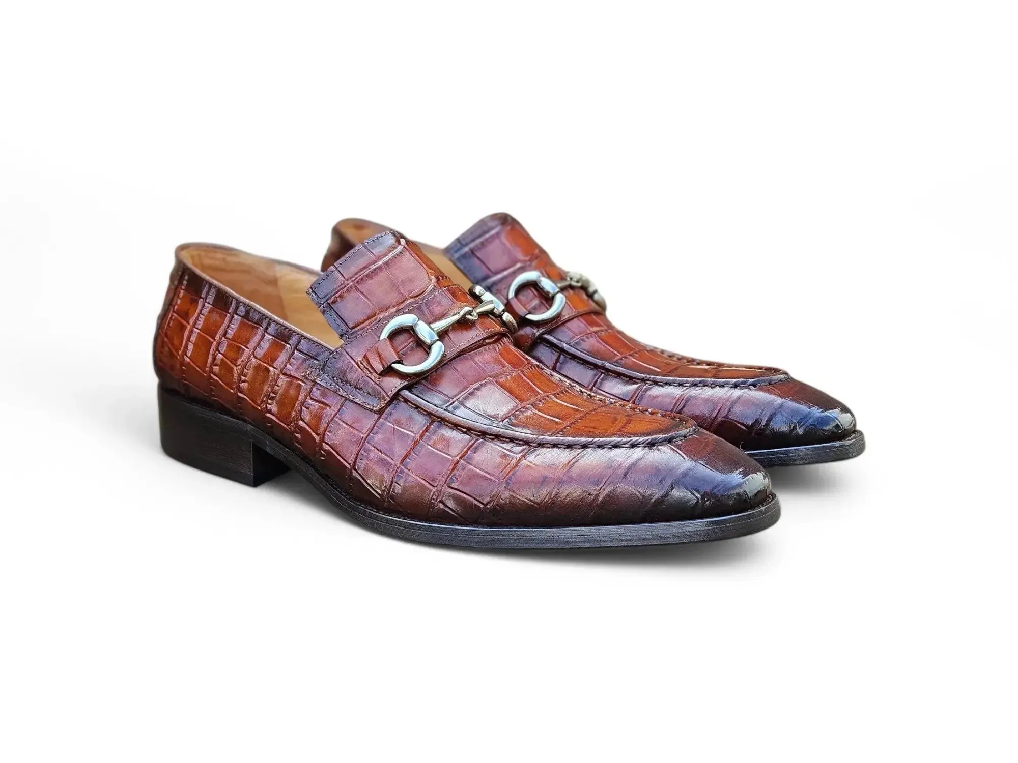 Buckle Loafer w Gator Embossed Leather - Image 20