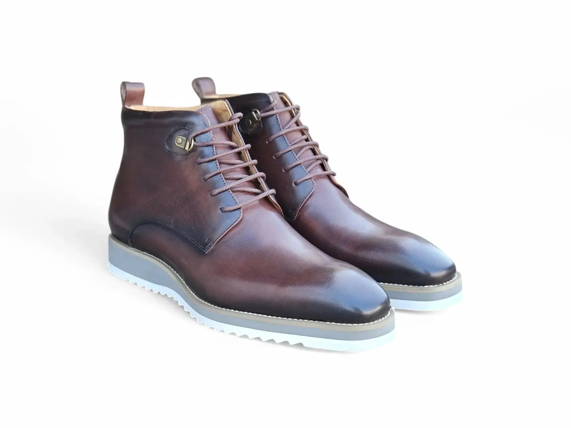 Burnished Calfskin Lace-Up Boot - Image 7
