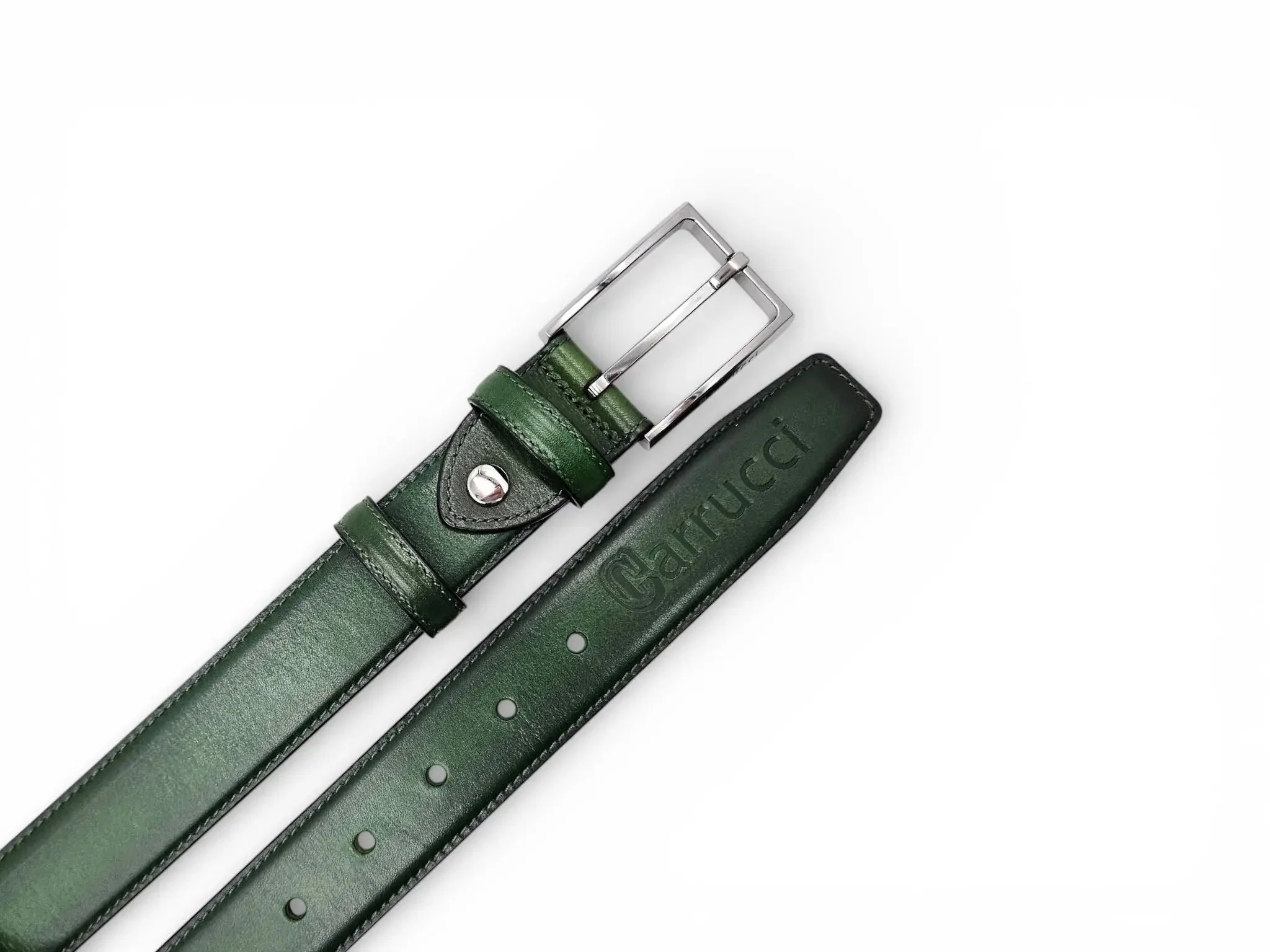 Burnished Calfskin Leather Belt - Image 2