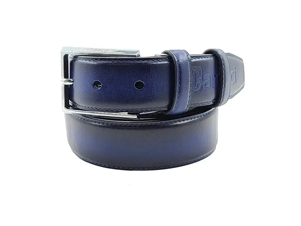 Burnished Calfskin Leather Belt - Image 6