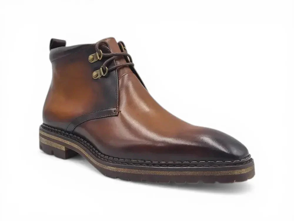 Calfskin Chukka Boot with Lug Sole - Image 2