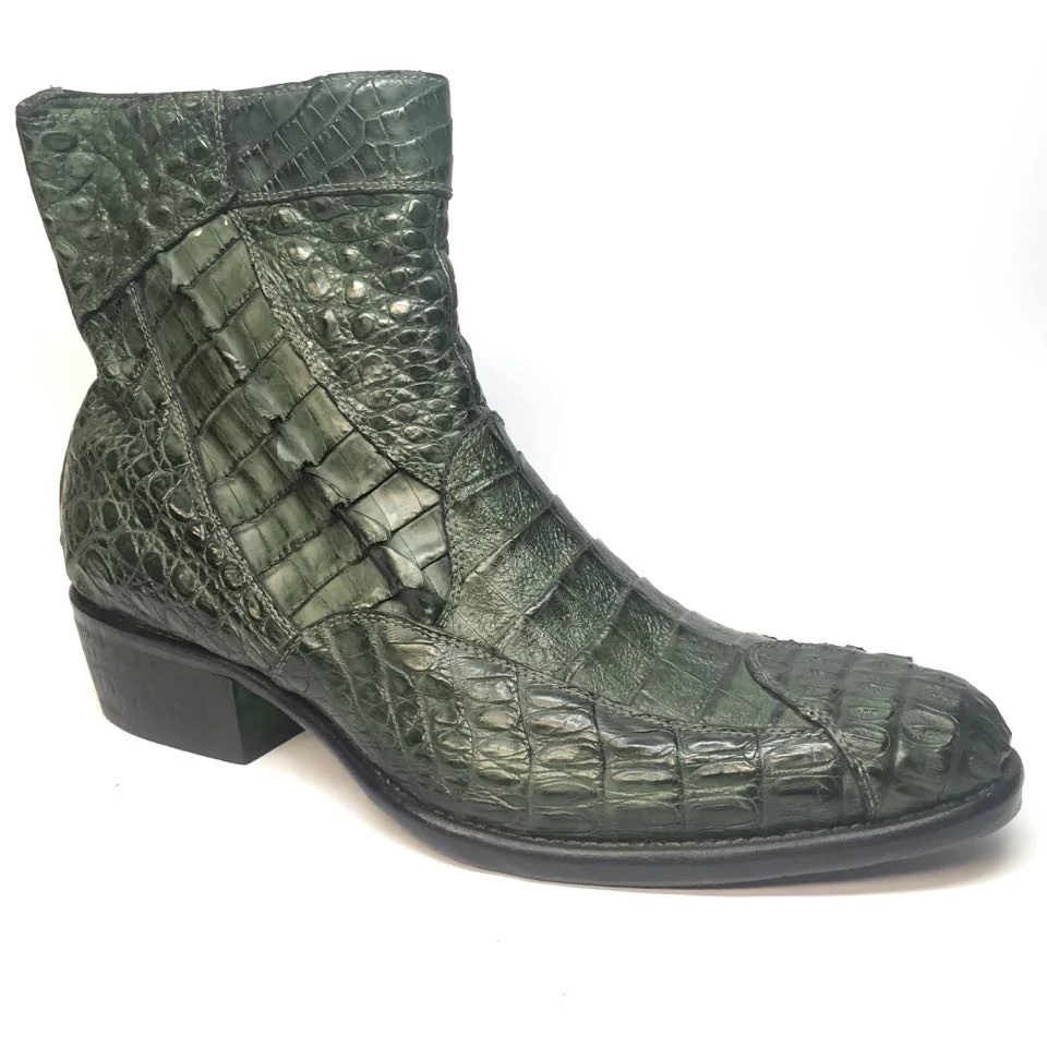 Calzoleria Toscana All-Over Horn-back Crocodile Ankle Boots - Image 3