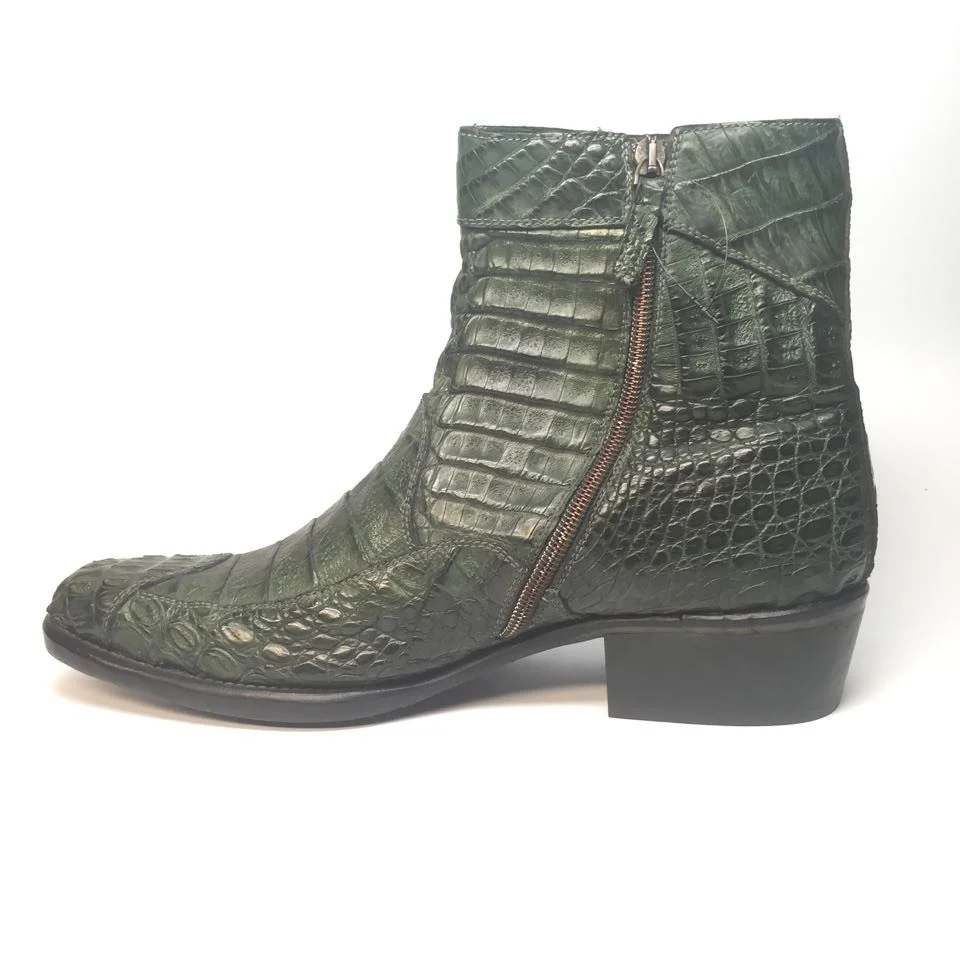 Calzoleria Toscana All-Over Horn-back Crocodile Ankle Boots - Image 4