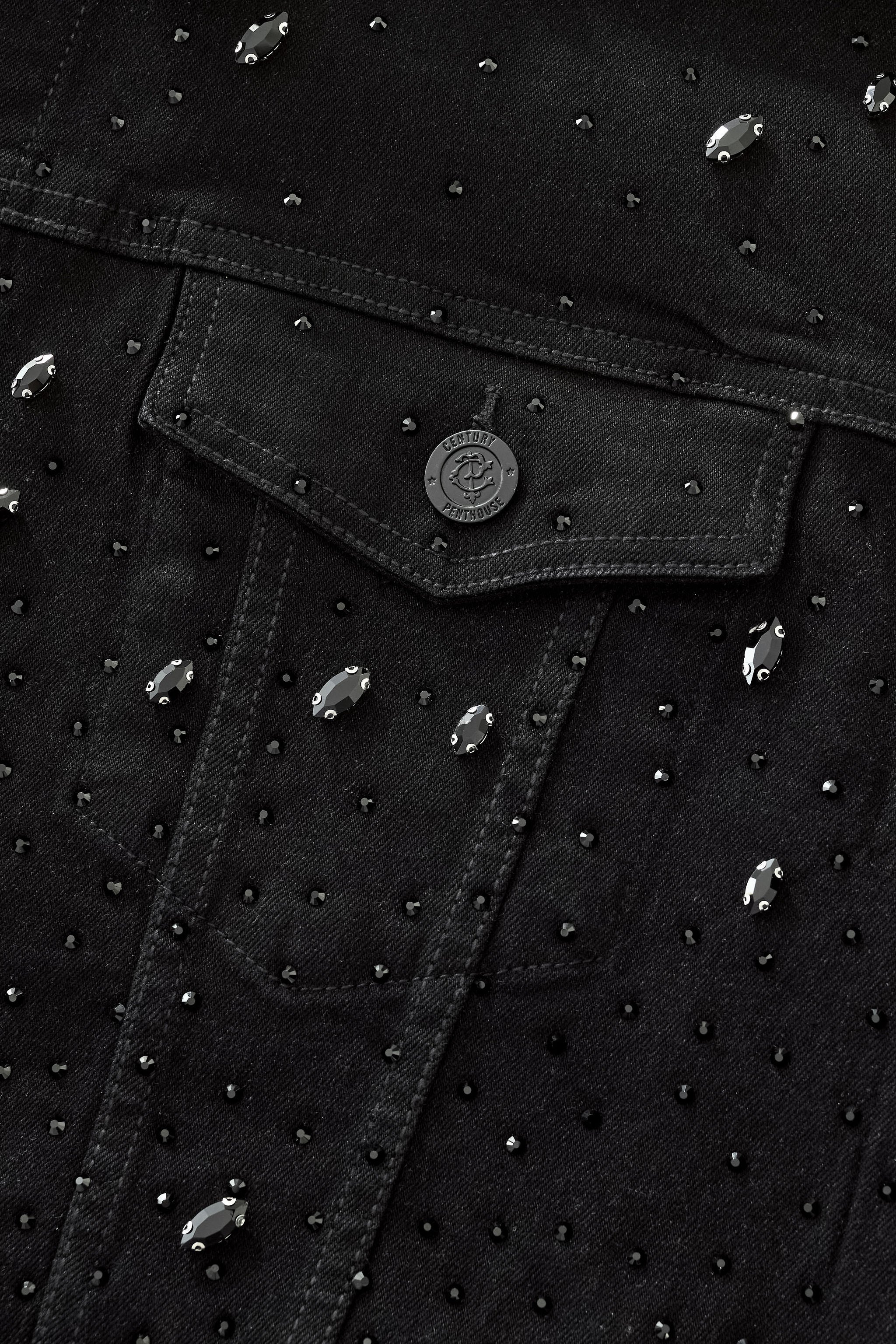 Celestial Stud Denim Jkt – Century Penthouse BLACK - Image 5