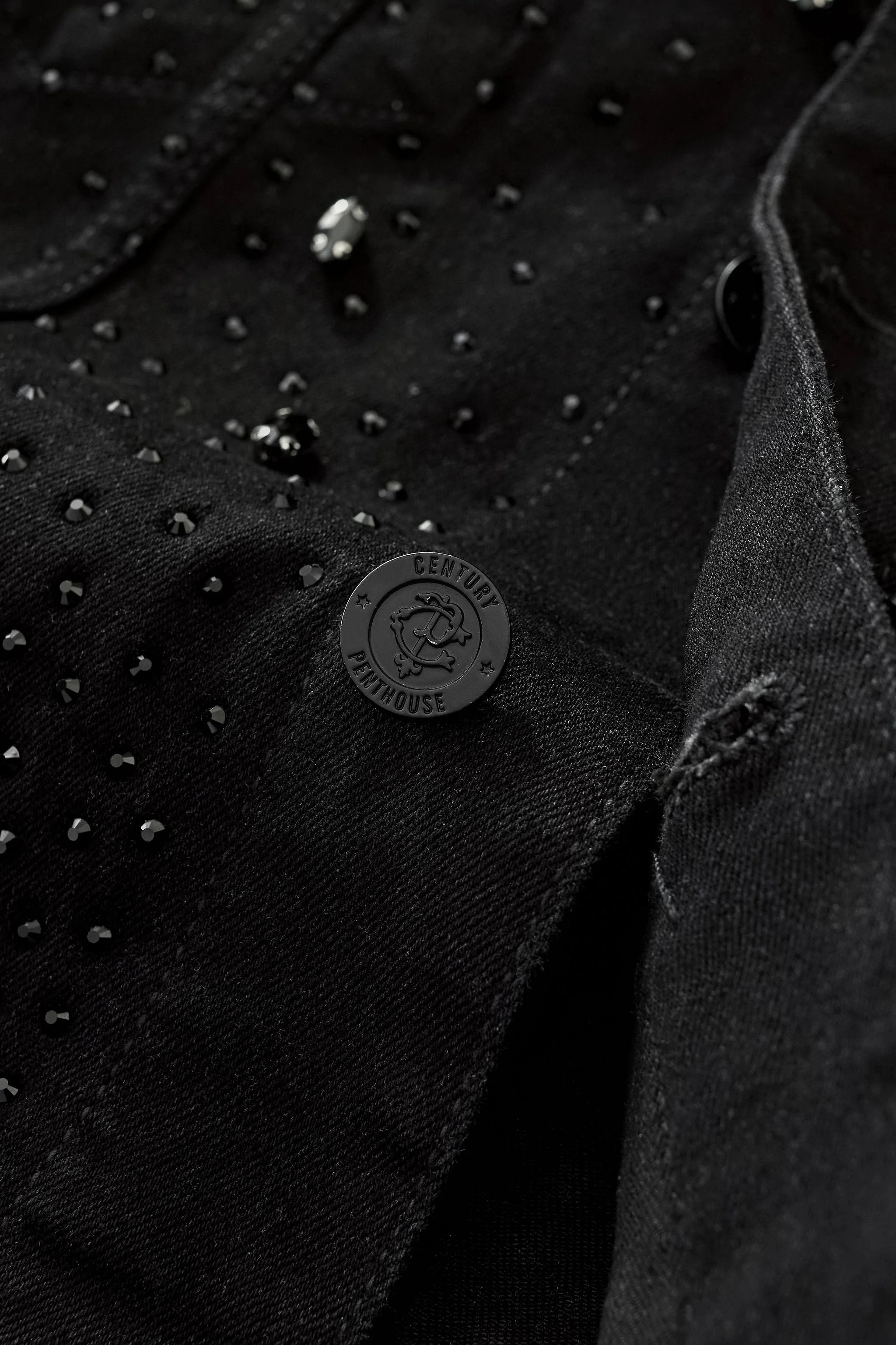 Celestial Stud Denim Jkt – Century Penthouse BLACK - Image 7