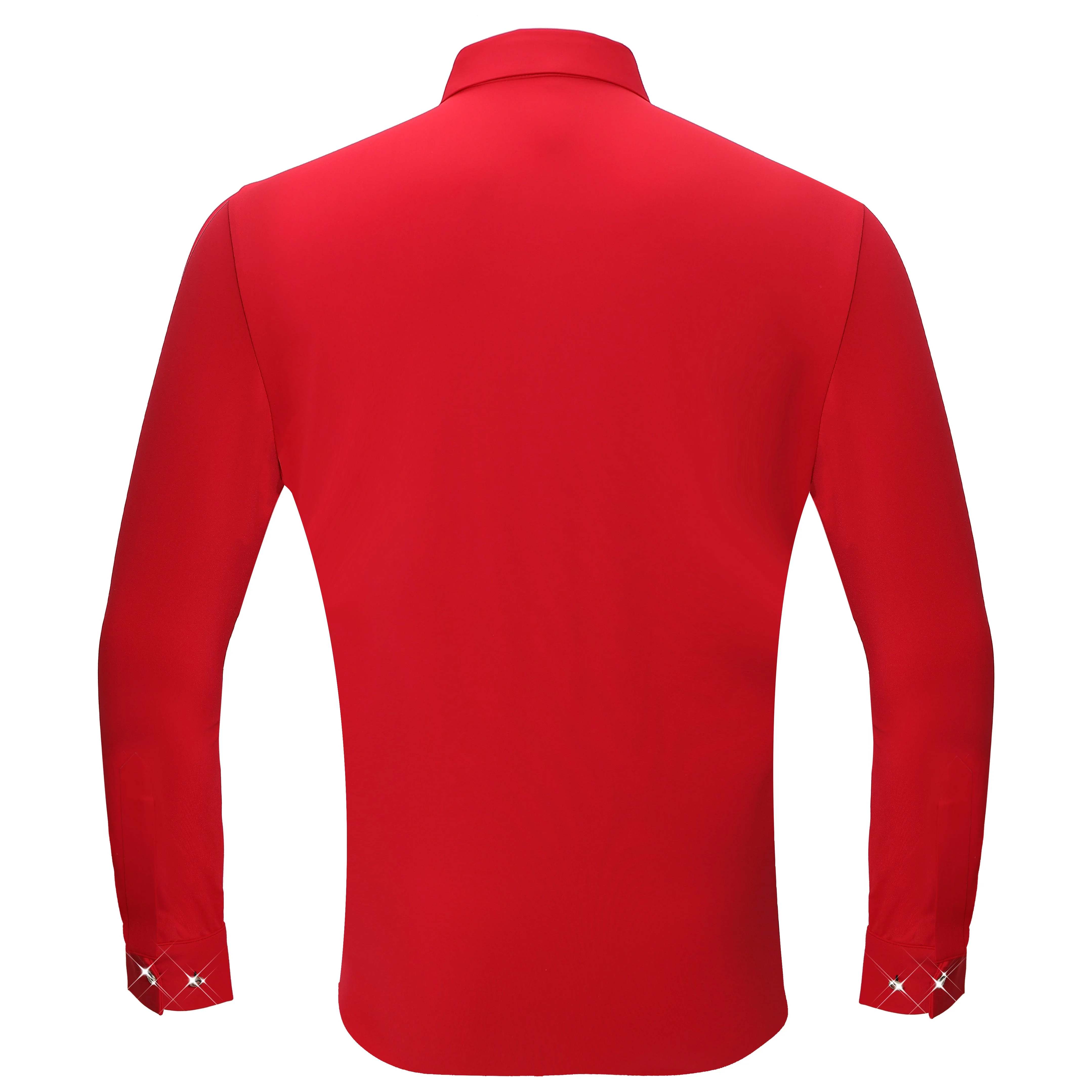 Climbing Heights Rhinestone Button-Up Shirt RED - Image 3