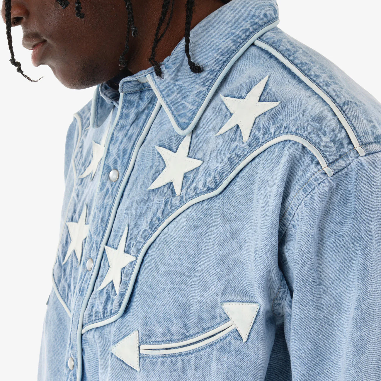 CopperRivet Light Blue Western Button Down Shirt - Image 2