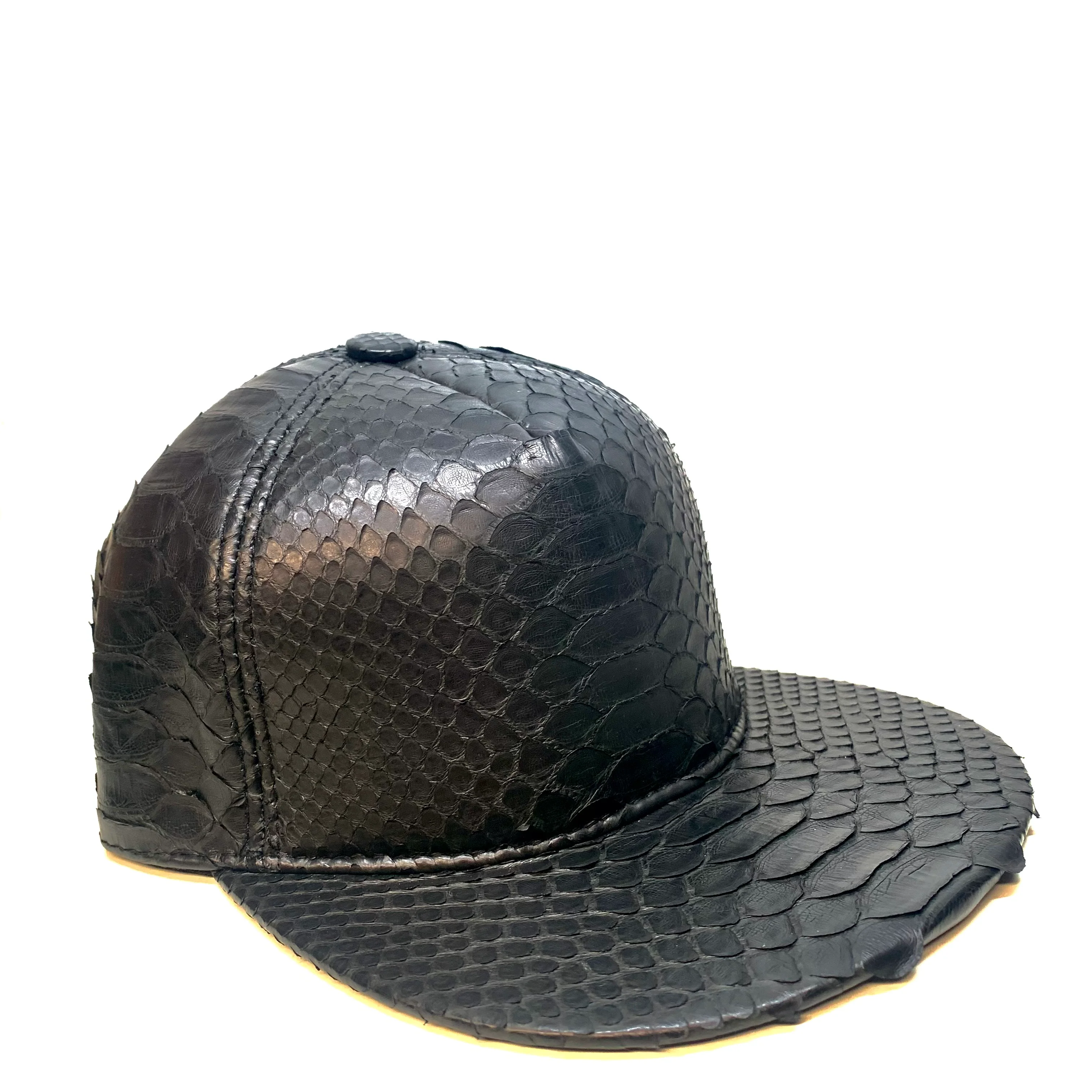 Barya NewYork All-Over Black Python Strap-Back Hat - Image 2