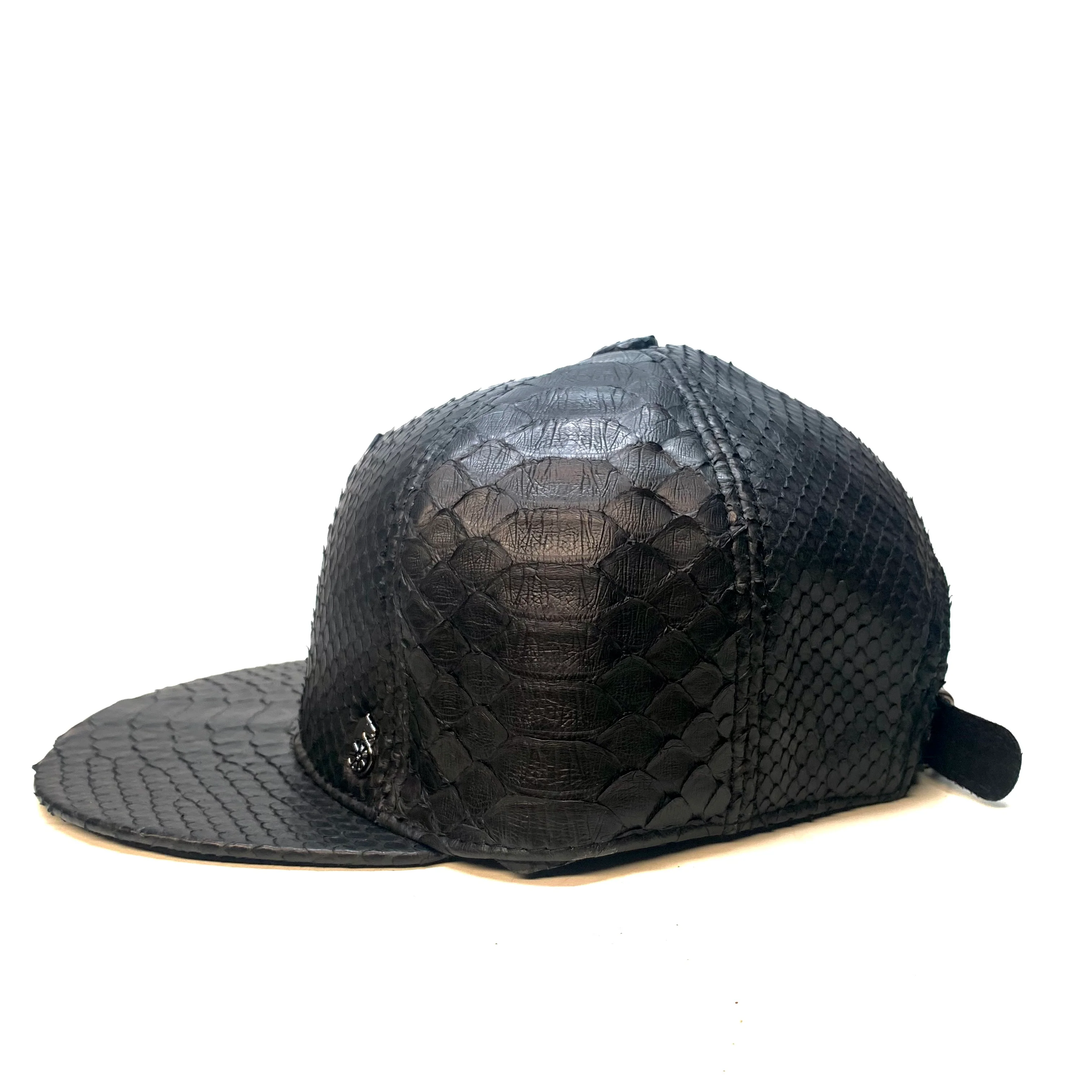 Barya NewYork All-Over Black Python Strap-Back Hat - Image 7