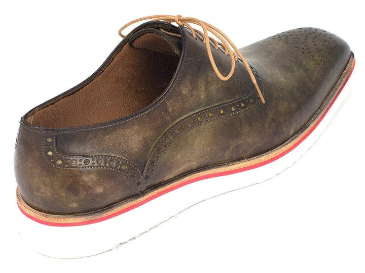 Paul Parkman Army Green Captoe Oxfords - Image 5