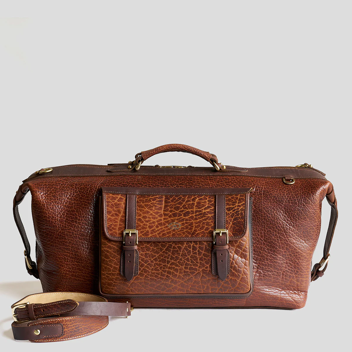 Coronado No.207 CEO Bison Leather Duffle Bag - Walnut
