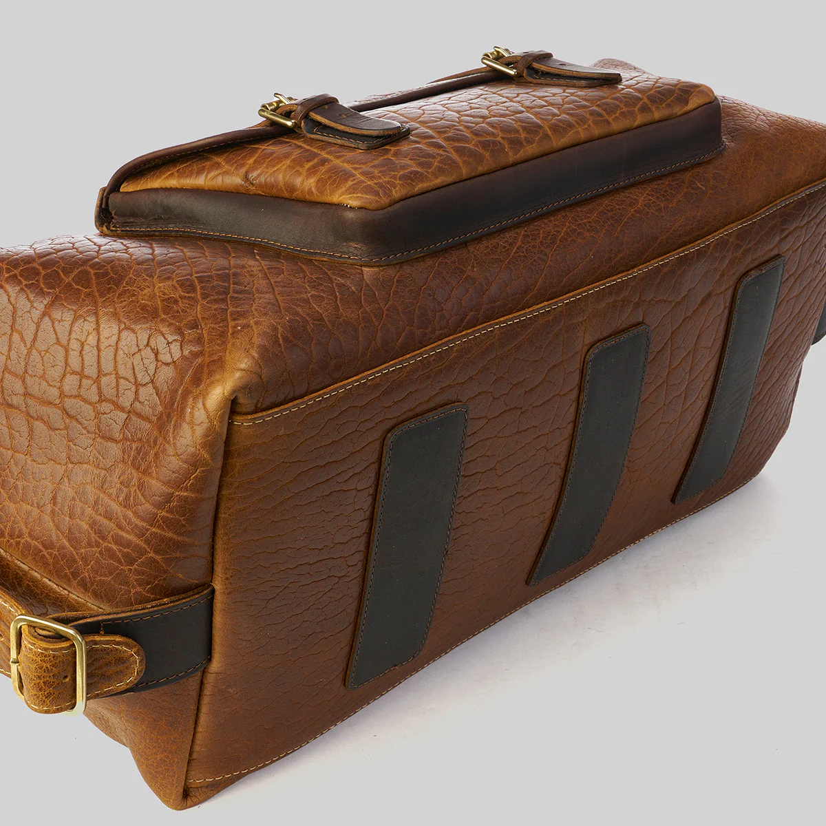 Coronado No.207 CEO Bison Leather Duffle Bag - Walnut - Image 13