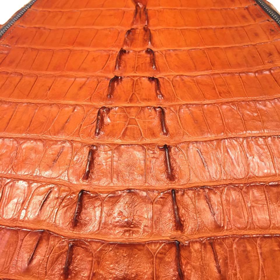 Kashani All-Over Cognac Alligator Backpack - Image 6