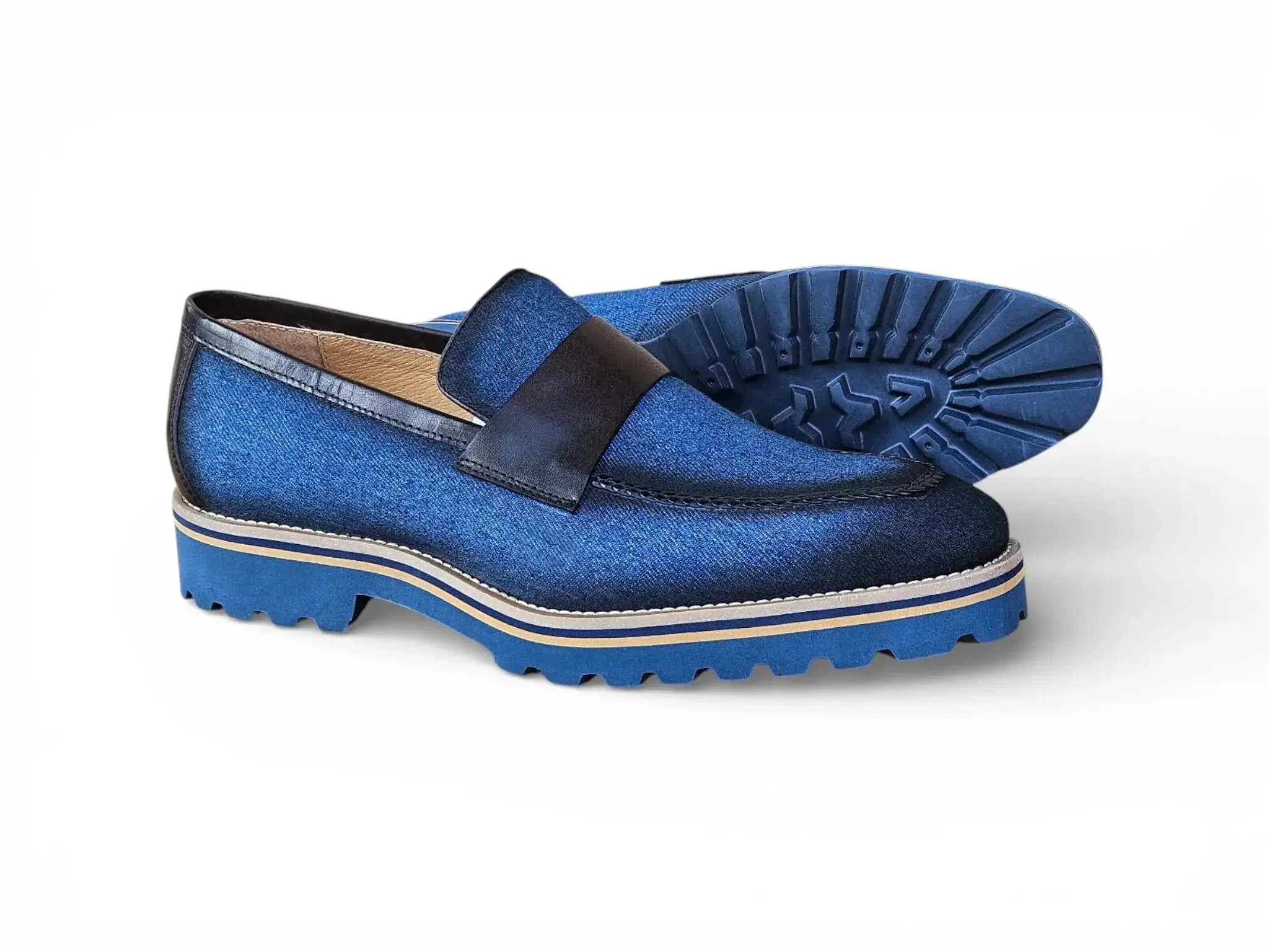 Denim Loafer in Lug Sole - Image 4