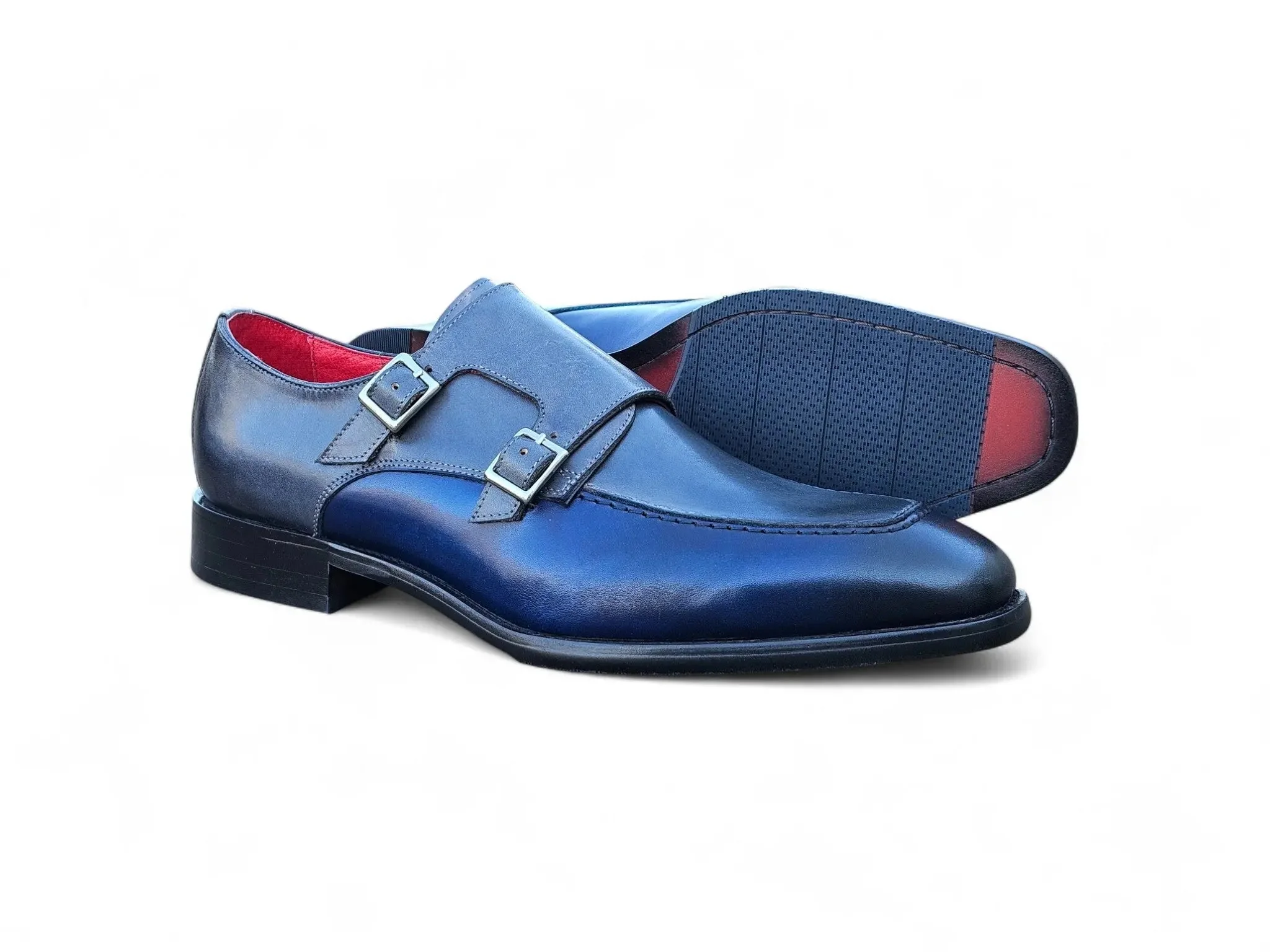 Double Monk Strap Two Tone Loafer - Image 10
