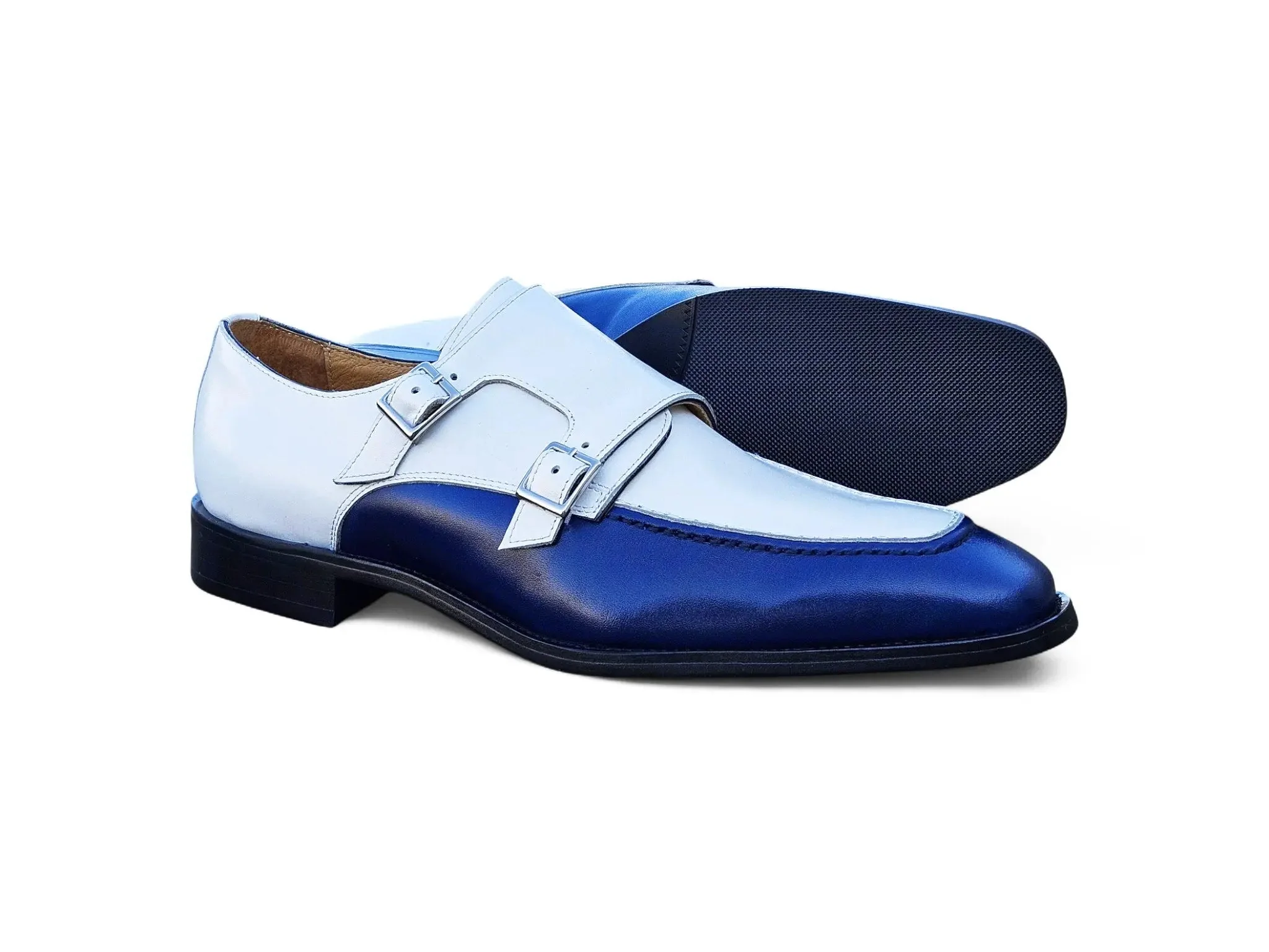 Double Monk Strap Two Tone Loafer - Image 2