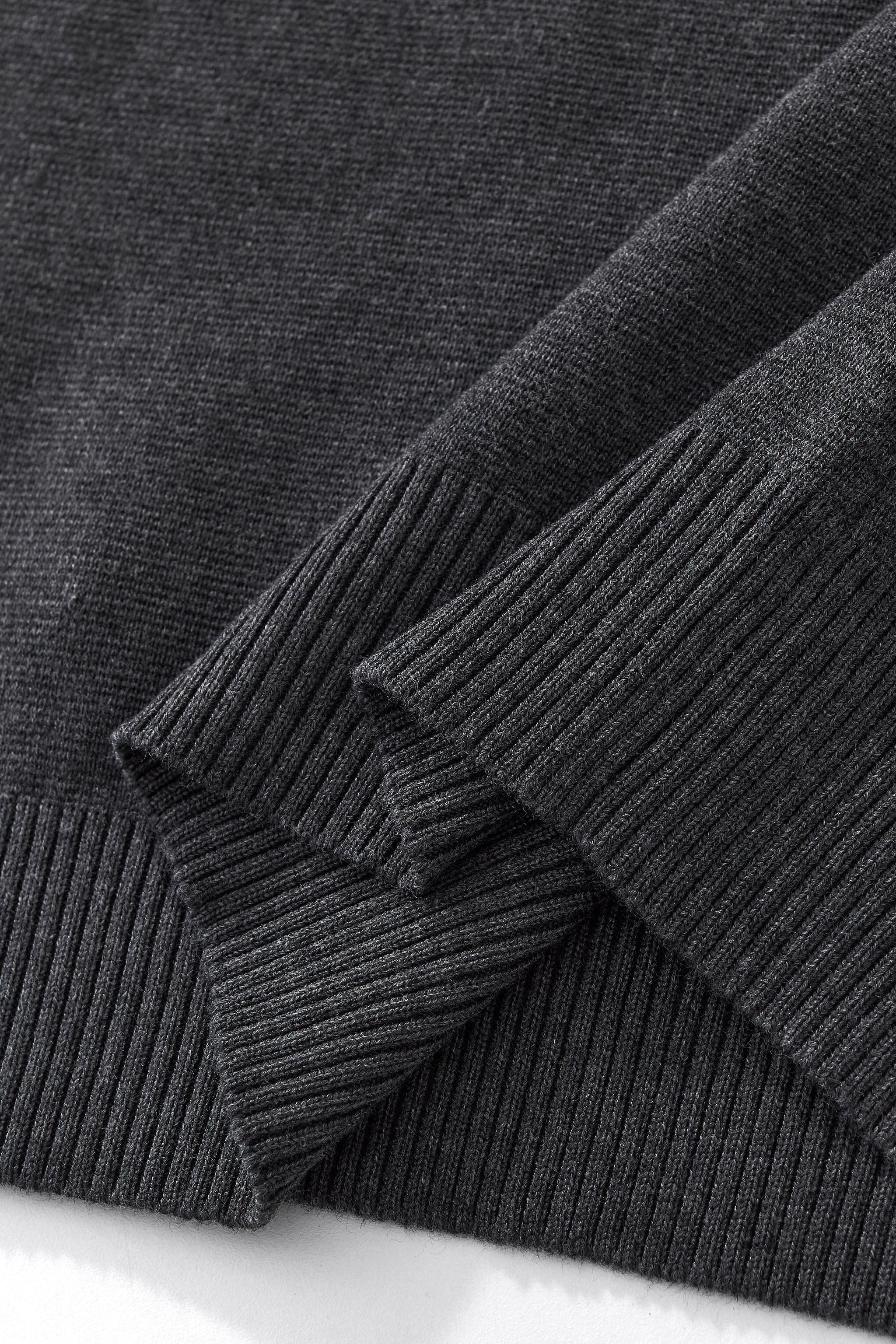 Dual-Layer Knit Fusion LS Sweater Shirt GREY - Image 11