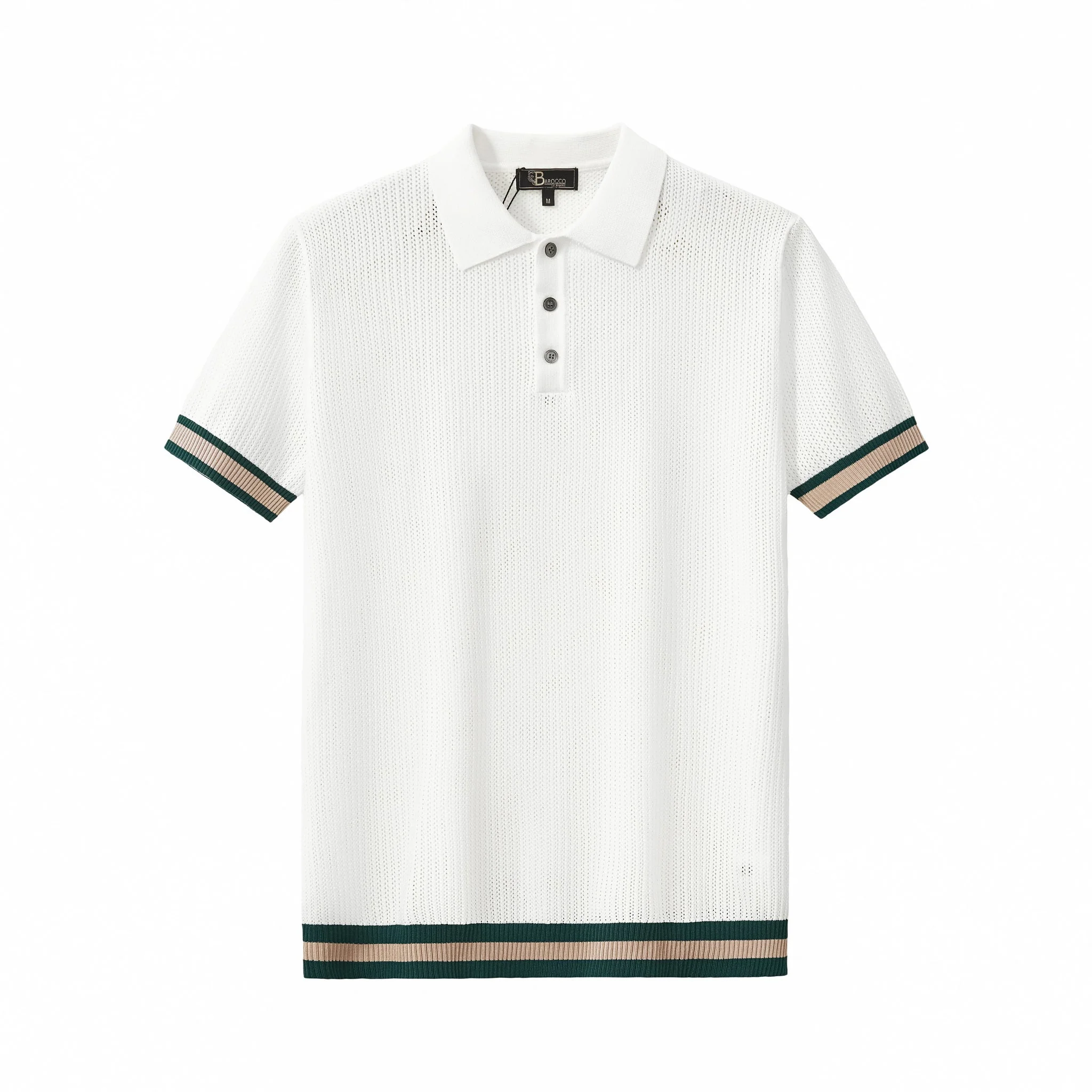 EdgeTrim Mesh Knit Polo WHITE