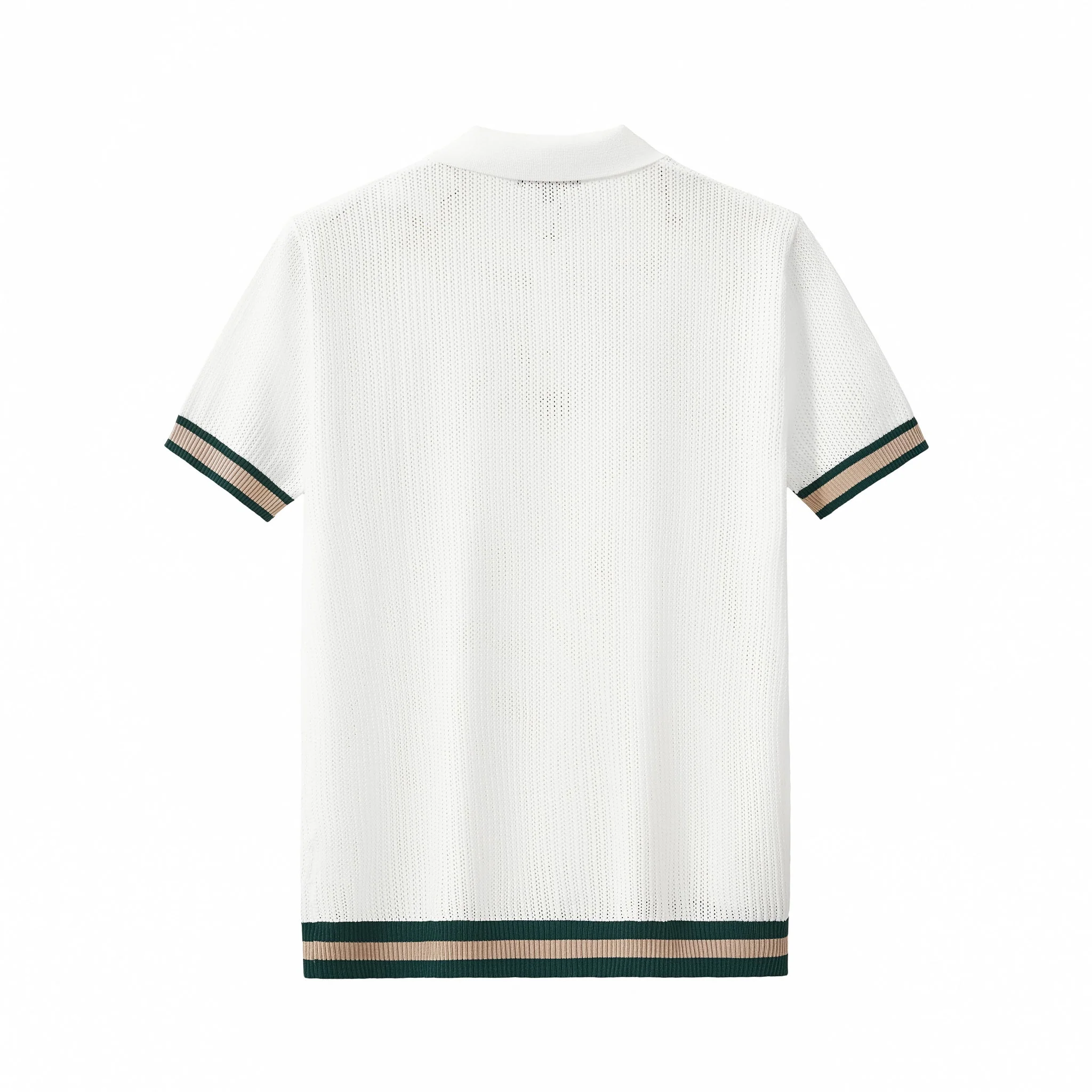 EdgeTrim Mesh Knit Polo WHITE - Image 2