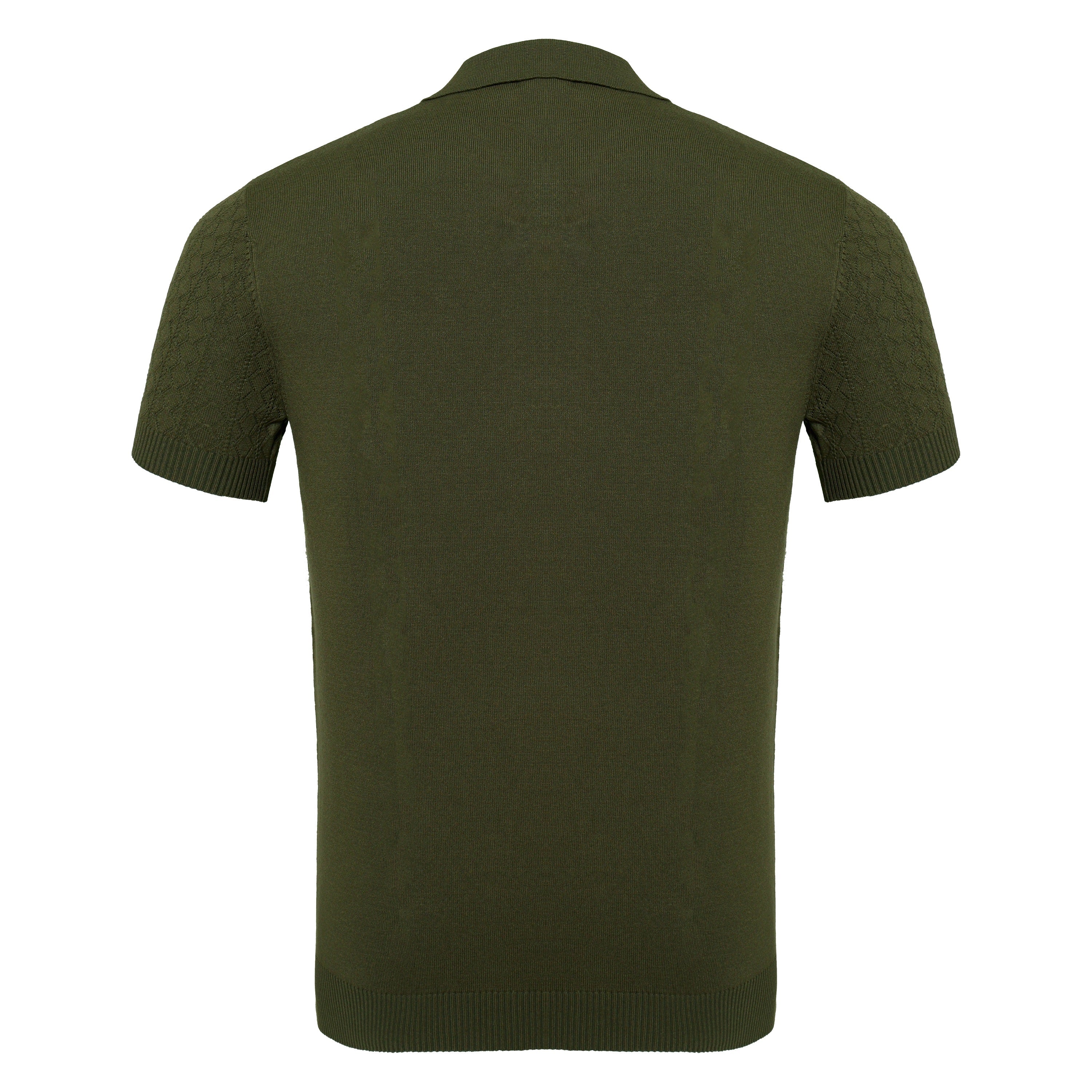 Elevare Knit Polo ARMY GREEN - Image 2