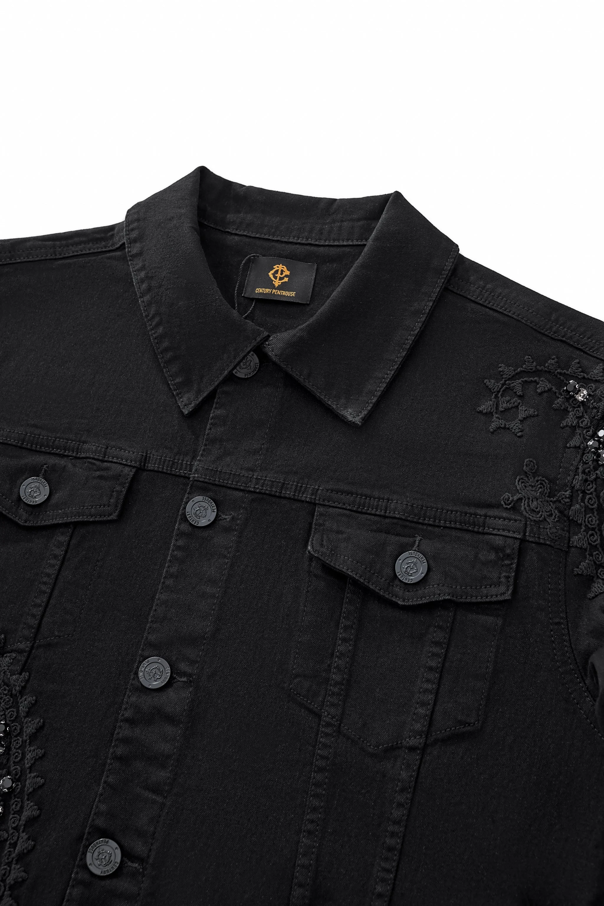 Eminence Paisley Denim Jkt – Century Penthouse BLACK - Image 5