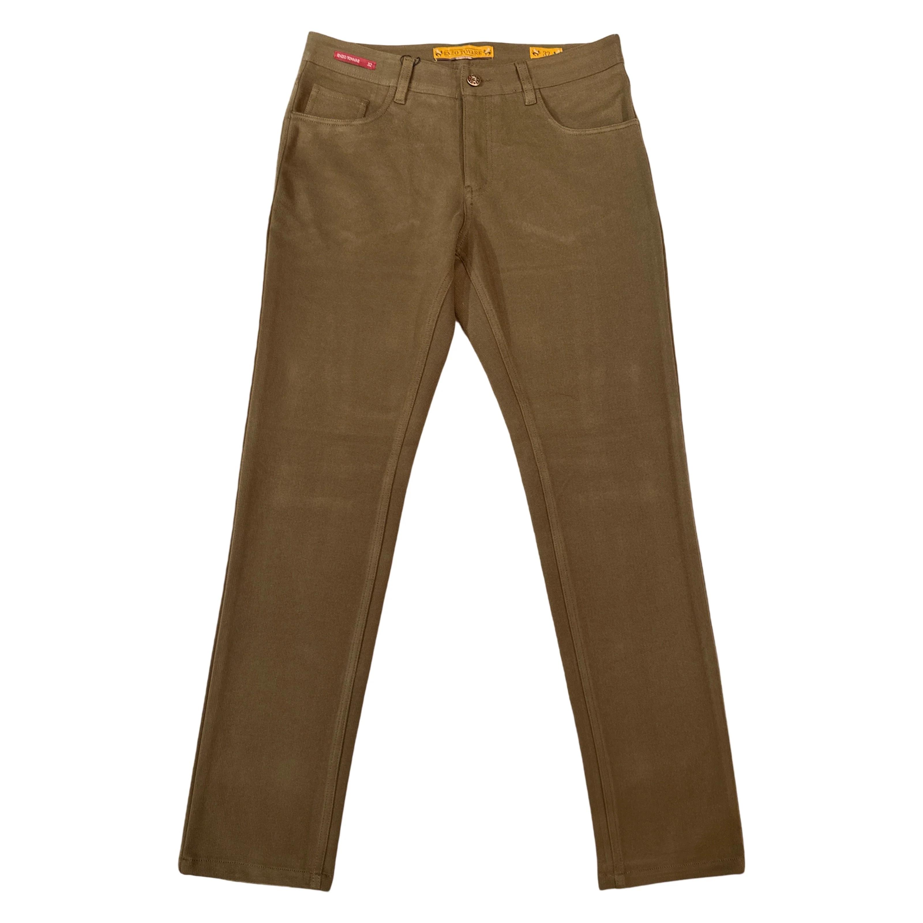 Enzo Alpha-382 Brown Heavy Weight High End Pants - Image 2