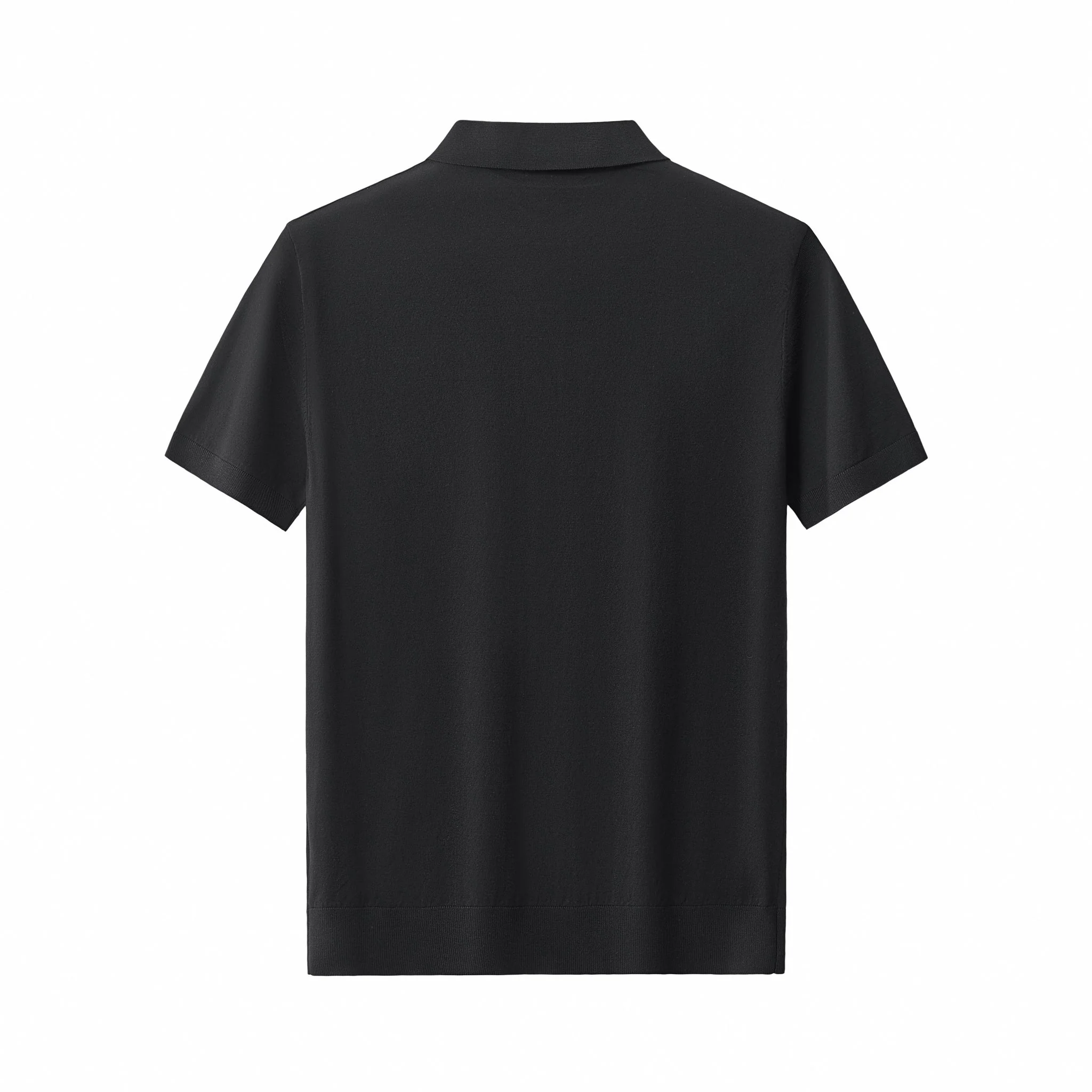 Everyday Luxe Knit Polo BLACK - Image 3