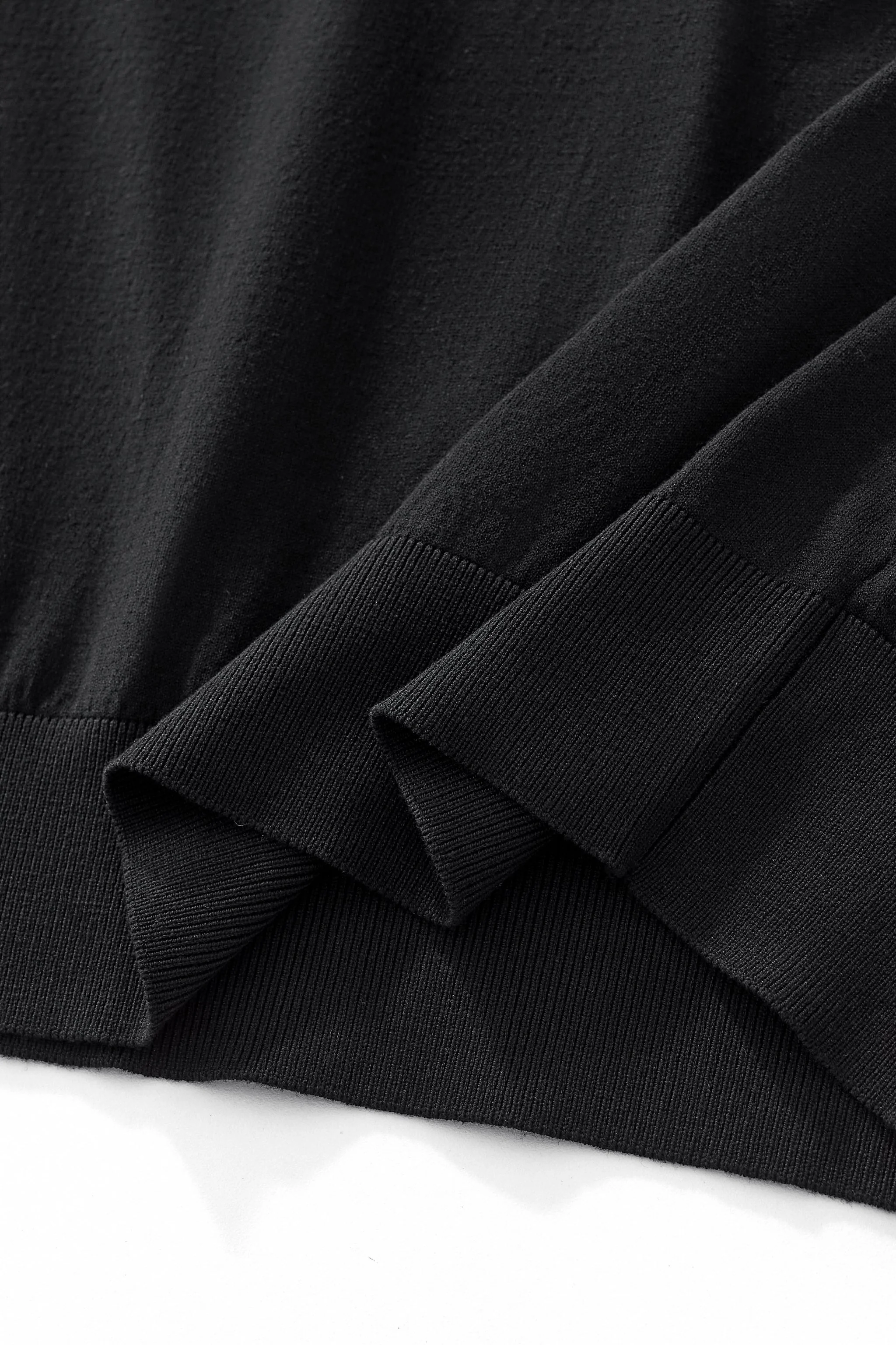 Everyday Luxe Knit Polo BLACK - Image 6