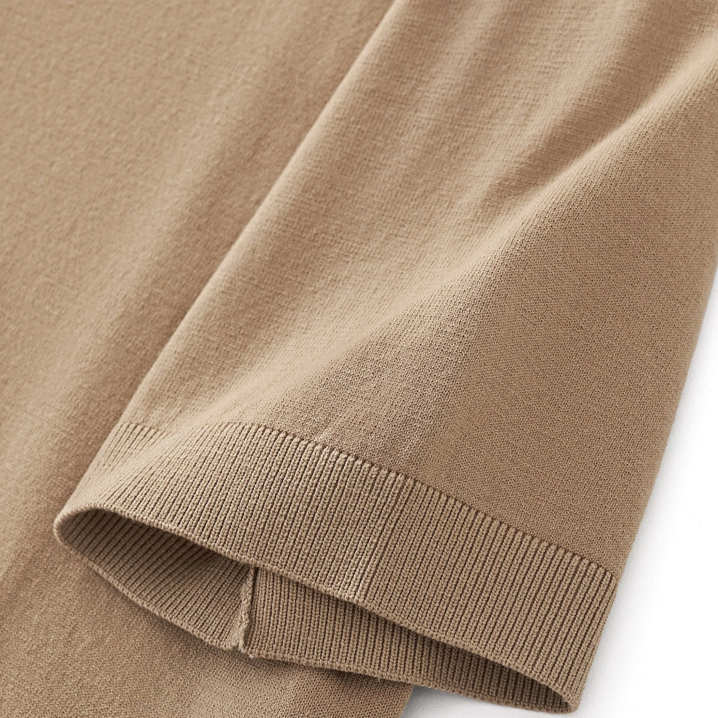 Everyday Luxe Knit Polo KHAKI - Image 5