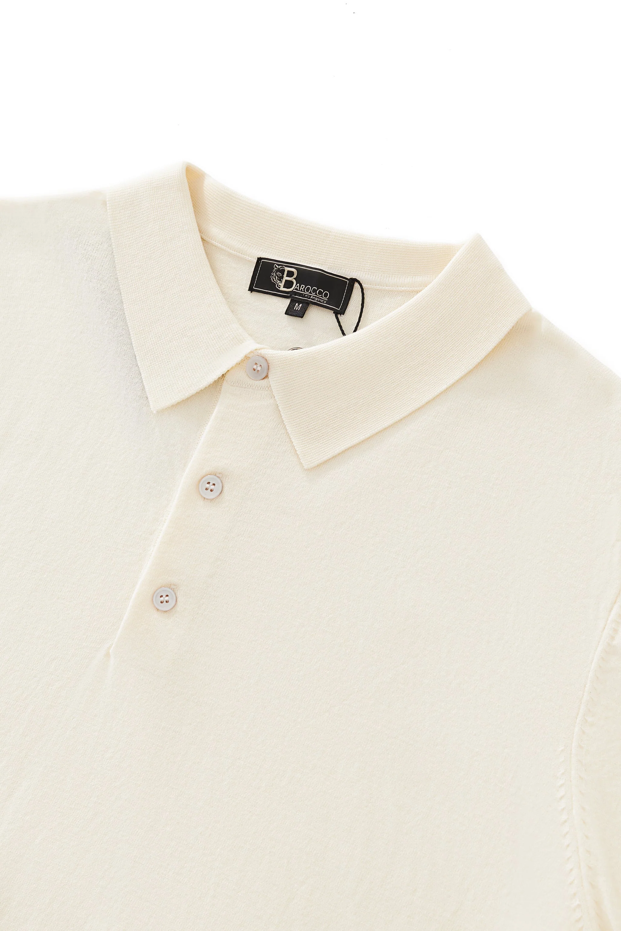 Everyday Luxe Knit Polo WHITE - Image 3