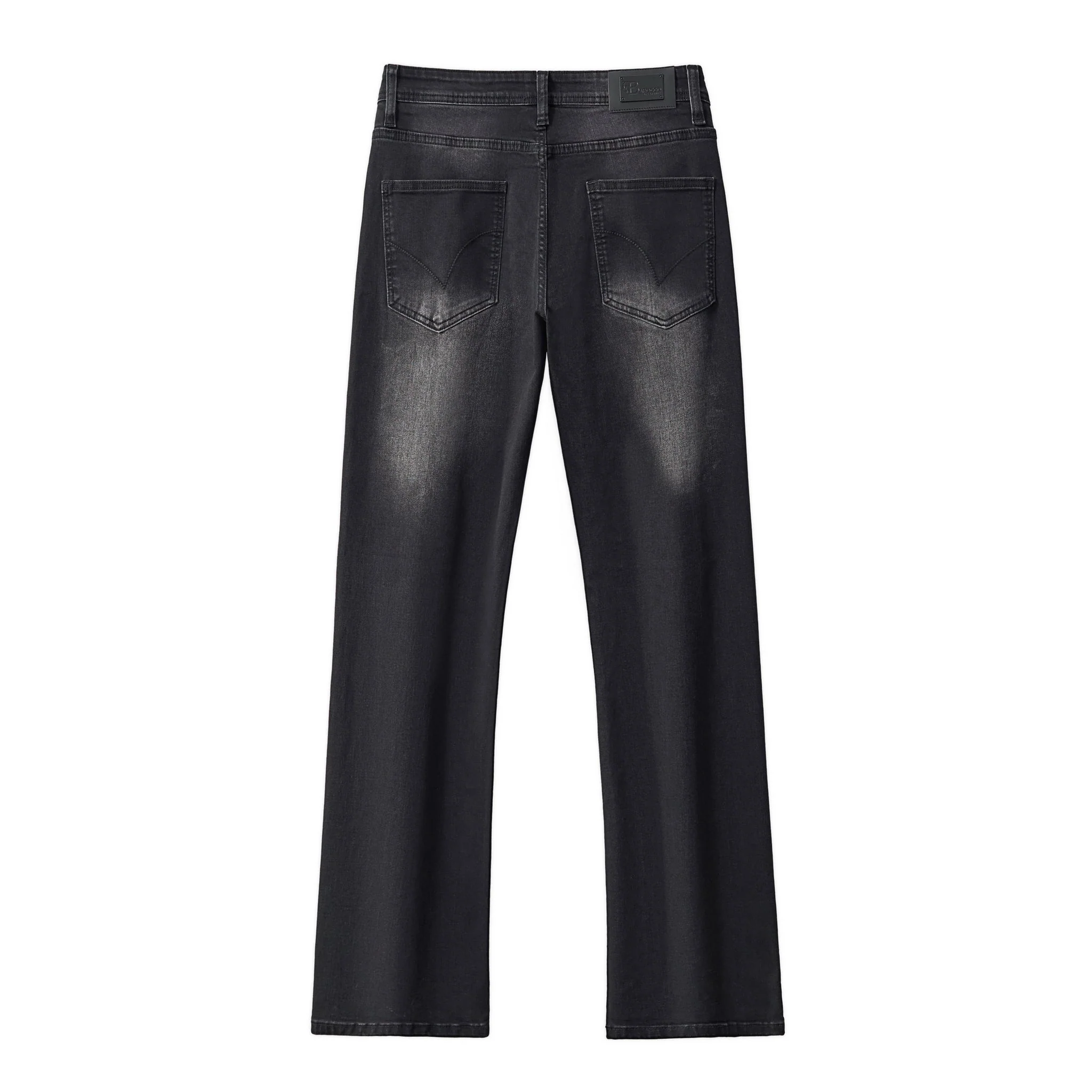Faded Edge Straight-Leg Denim BLACK - Image 2