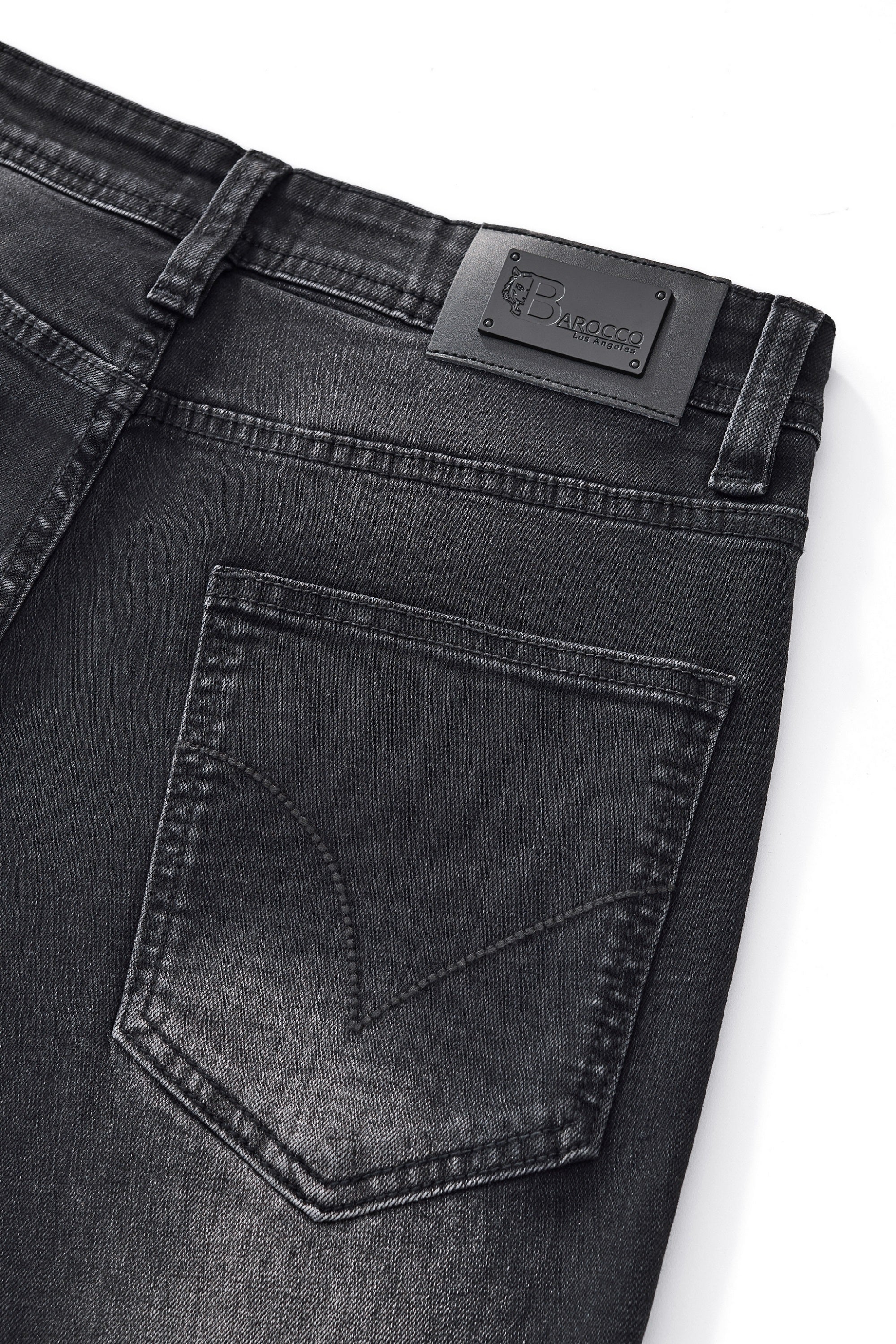 Faded Edge Straight-Leg Denim BLACK - Image 6