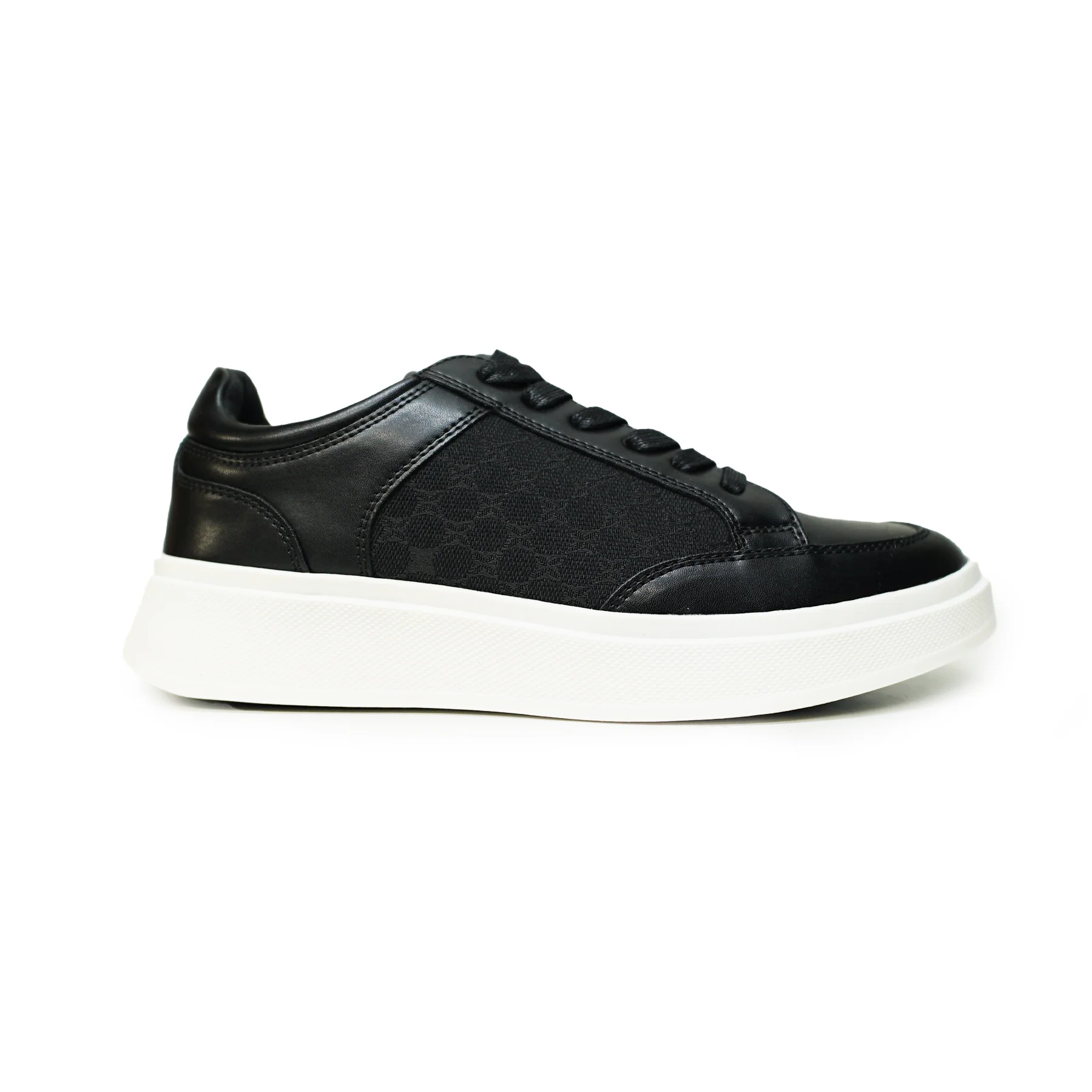 Faranzi Black Monogram Low-Top Sneakers - Image 2