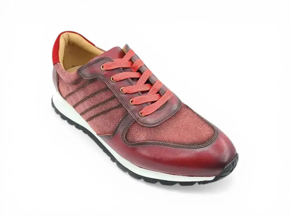Fashion Sneaker Calfskin with Canvas inlaid - Image 2