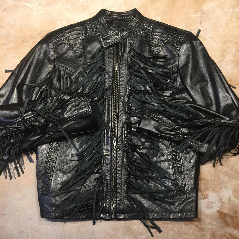 G-Gator Adult Gator Black Tassle Bomber Jacket - Image 5