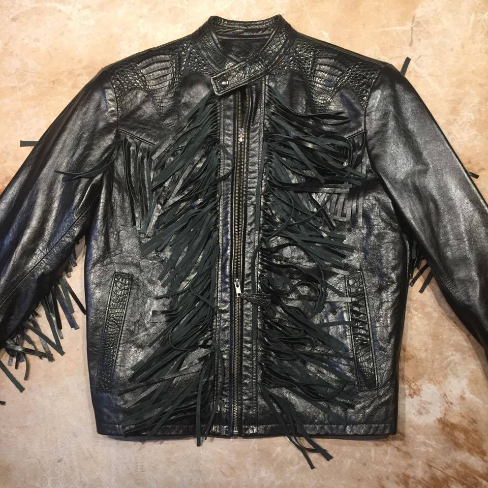 G-Gator Adult Gator Black Tassle Bomber Jacket - Image 7