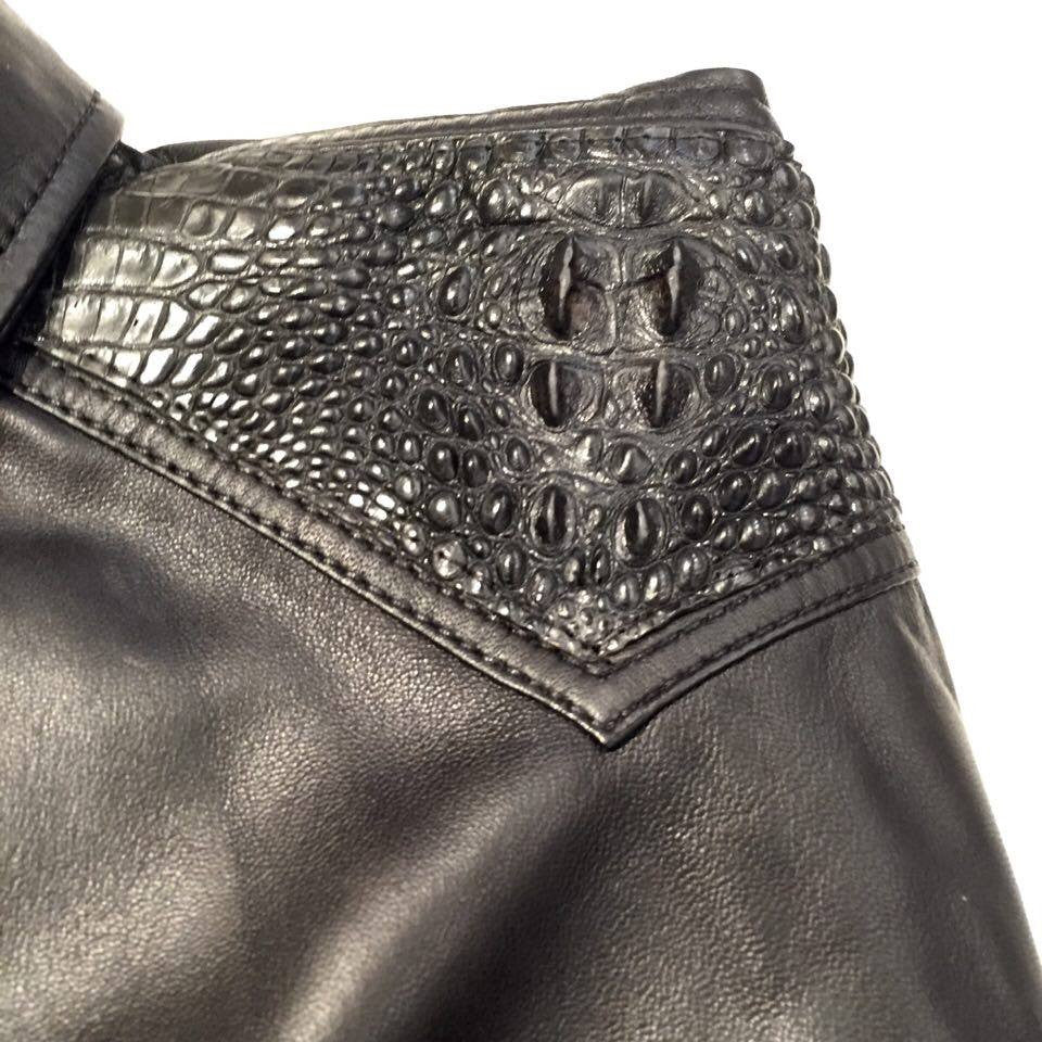 G-Gator - Alligator/Lambskin Button-Up Shirt - Image 7