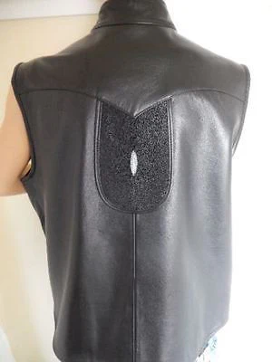 G-Gator - 910 Black Stingray/Baby Lambskin Vest - Image 3