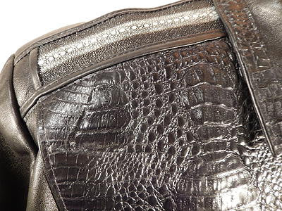 G Gator - Black Crocodile, Stingray, and Lambskin Jacket - Image 3