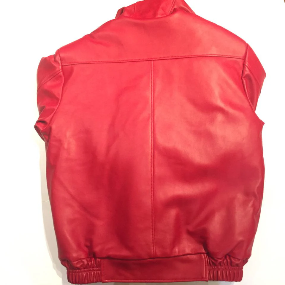 G-Gator Candy Red Mink/Lambskin Bomber Jacket - Image 3