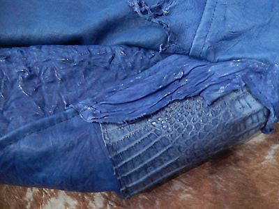 G-Gator Carolina Blue Crocodile Biker Jacket - Image 3